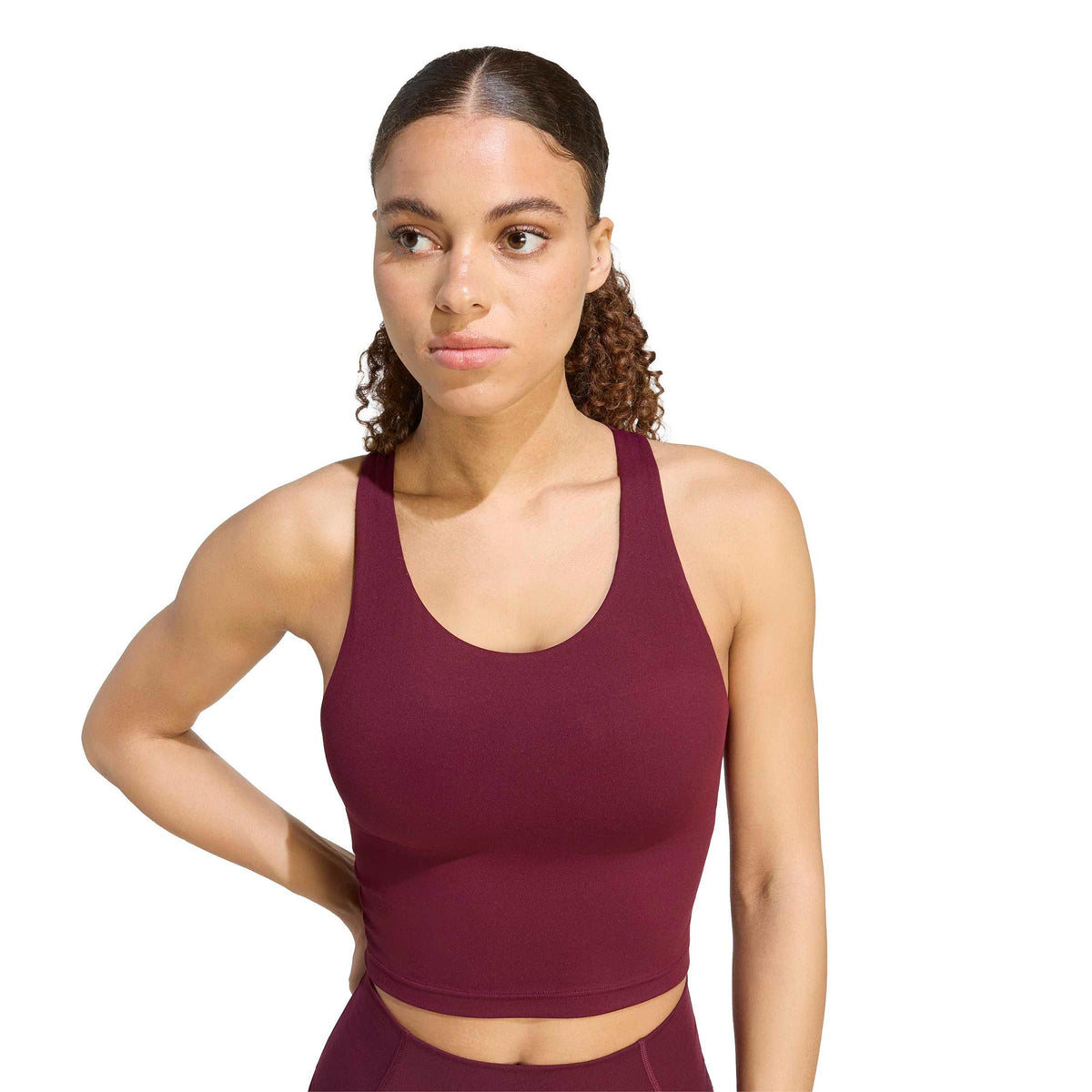 adidas All Me Medium Support Sport-bh Dames - wijnrood