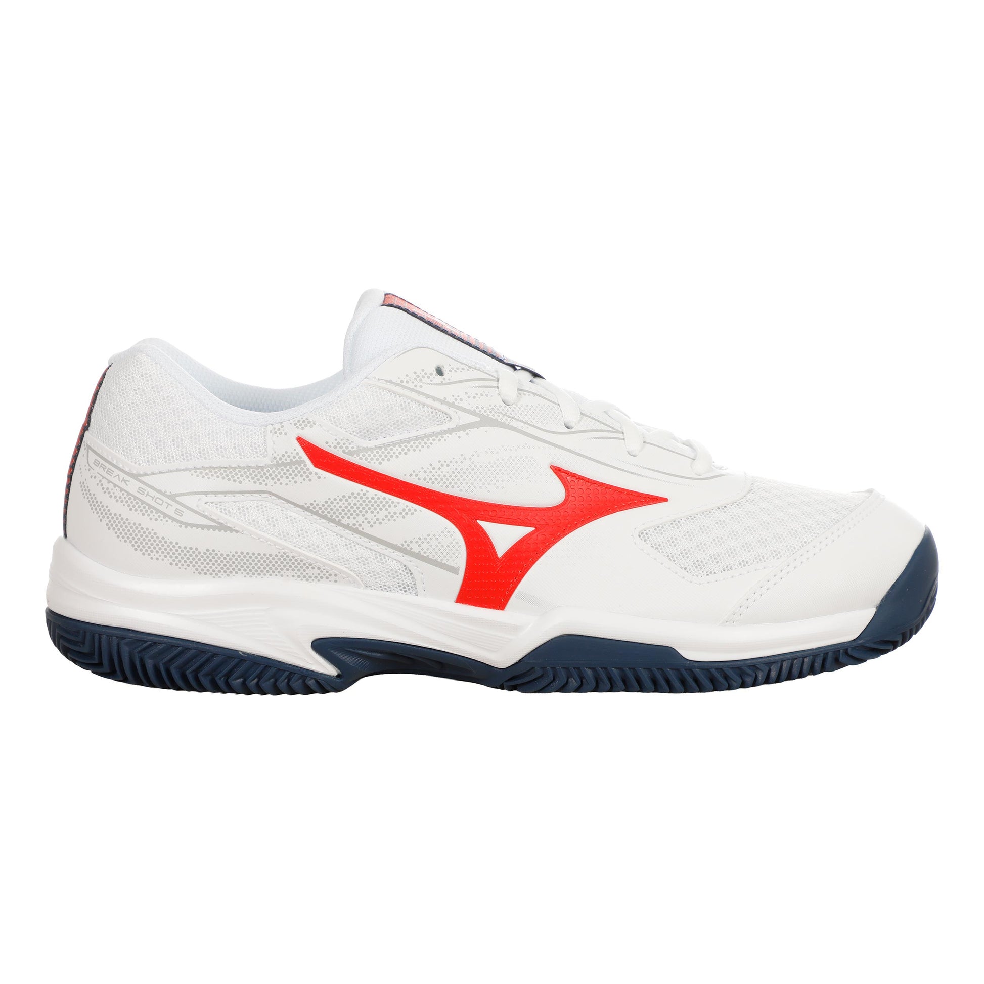 Mizuno Break Shot 5 Gravelschoen Heren - wit, oranje