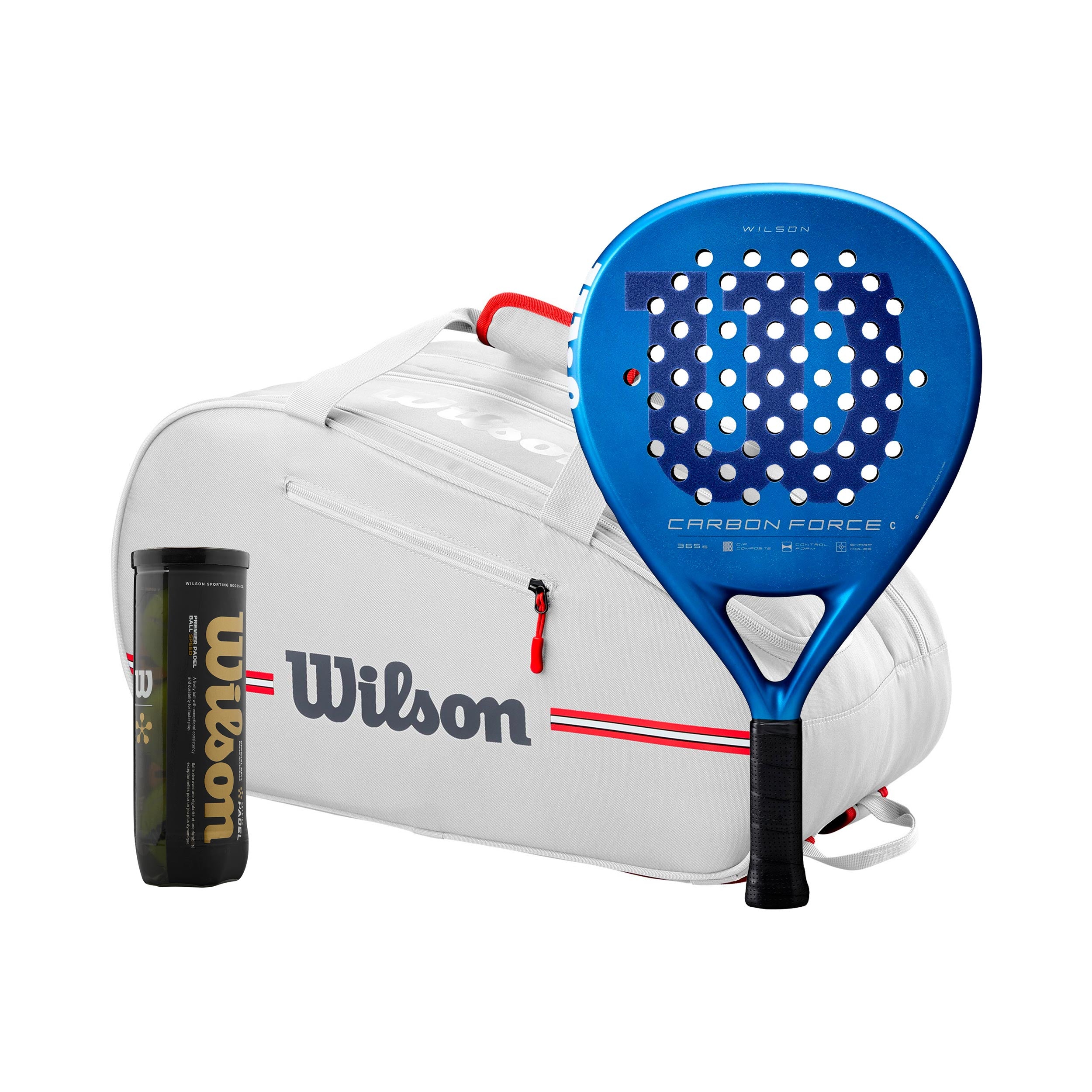 Wilson Verpakking 3 stuks Carbon Force C Plus rackettas, Plus balverpakking