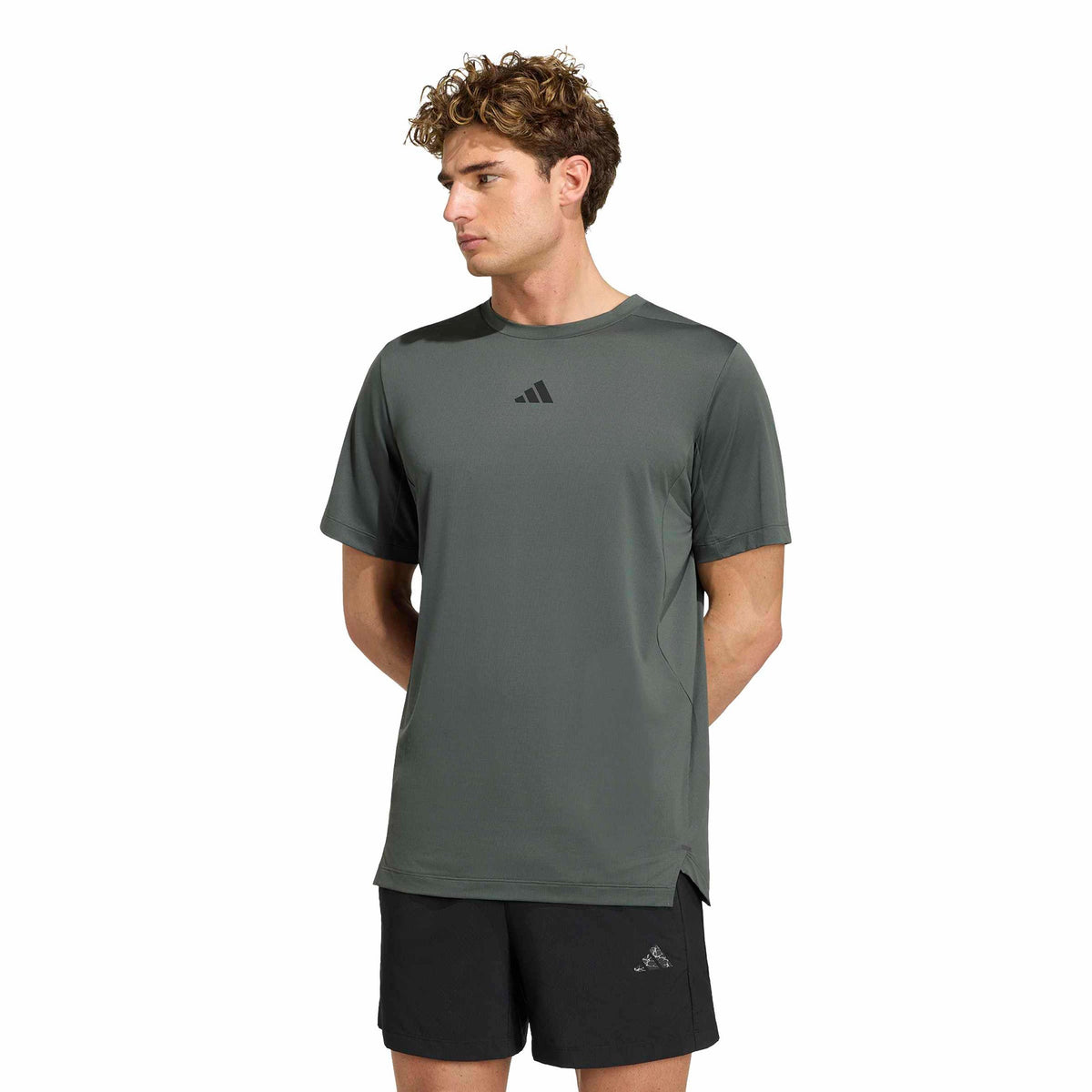 adidas D4T Essentials T-shirt Hommes - vert foncé