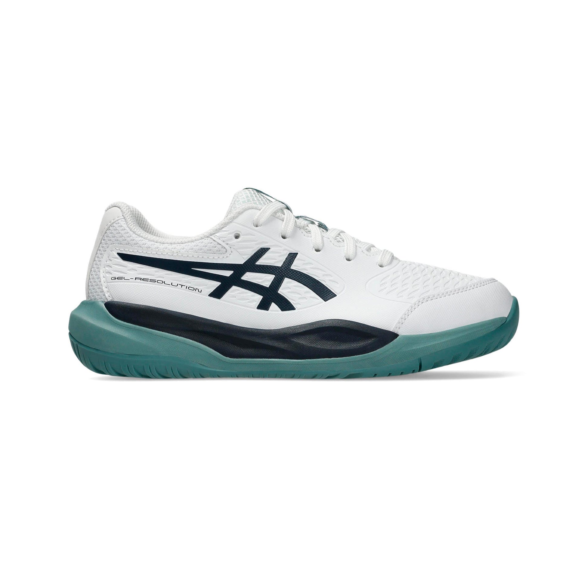 ASICS Gel-Resolution X GS Allcourt schoen Kinderen - wit, petrolblauw
