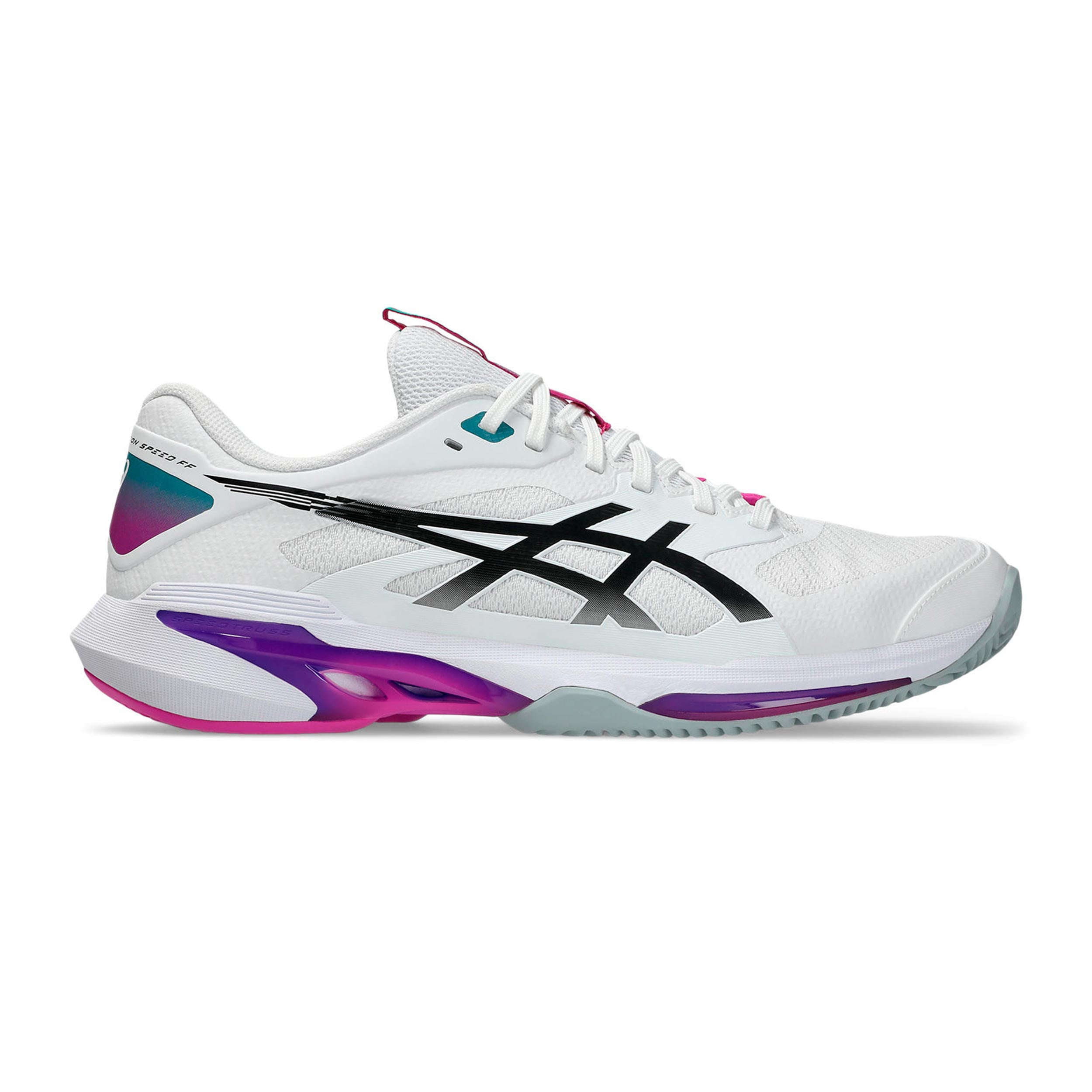ASICS Solution Speed FF 4 Gravelschoen Heren - wit, roze