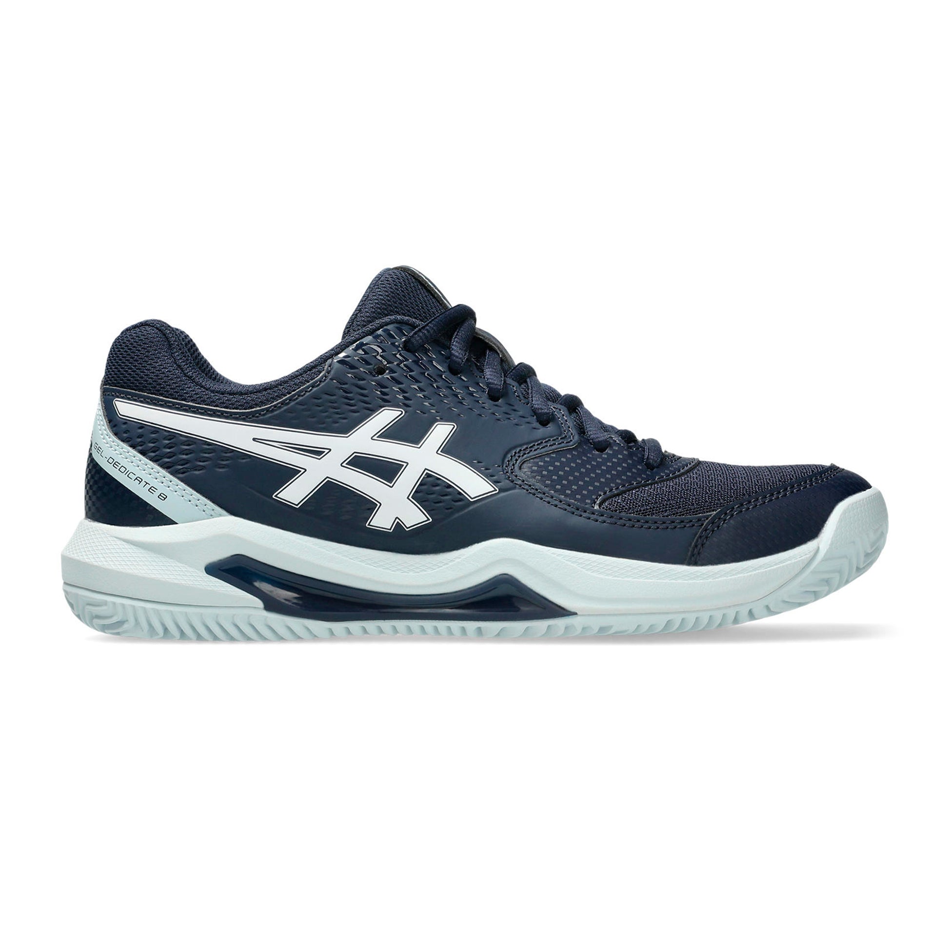 ASICS Gel-Dedicate 8 Gravelschoen Dames - donkerblauw, wit
