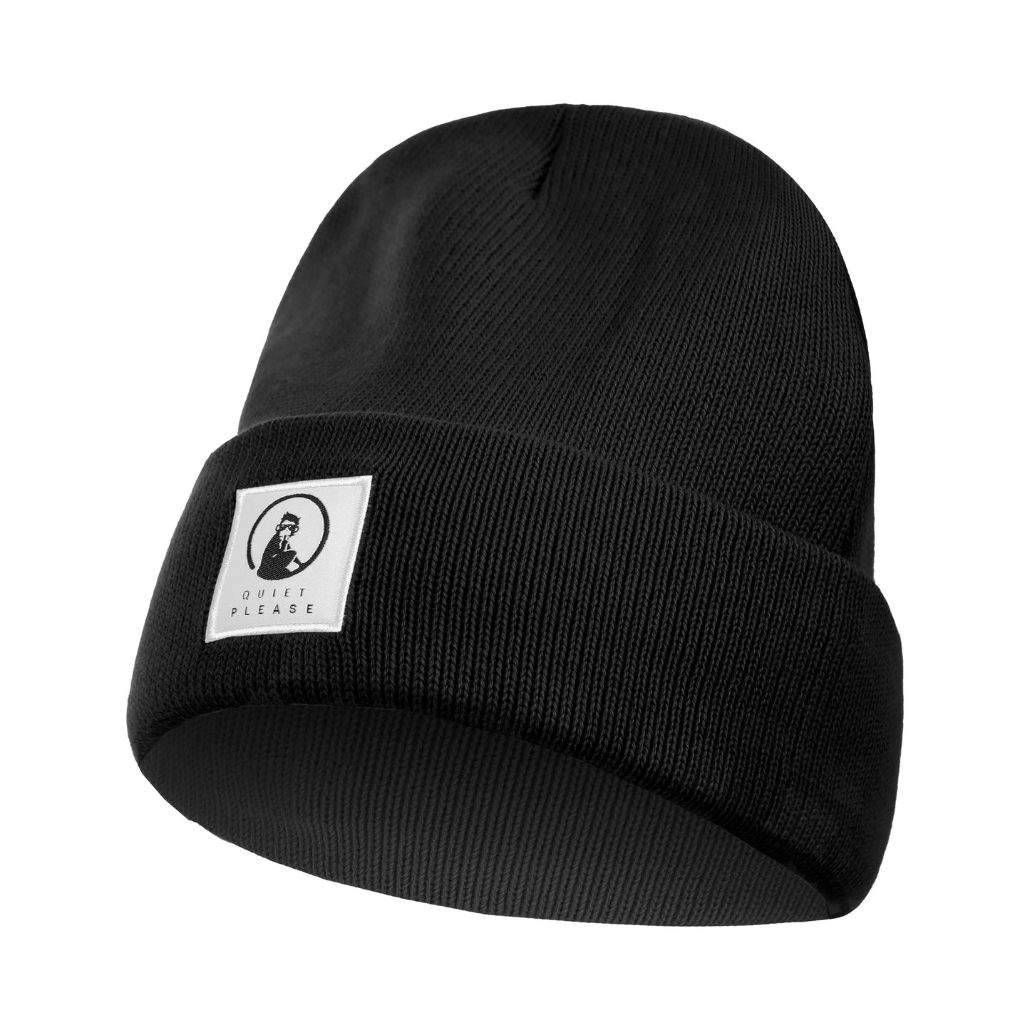 Quiet Please Get Warm Bonnet Unisex-noir