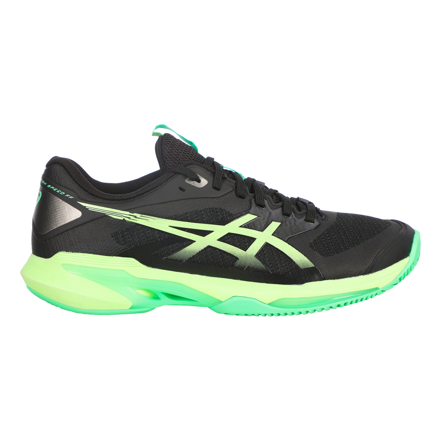 ASICS Solution Speed FF 4 Chaussure terre battue Hommes - noir, vert fluo