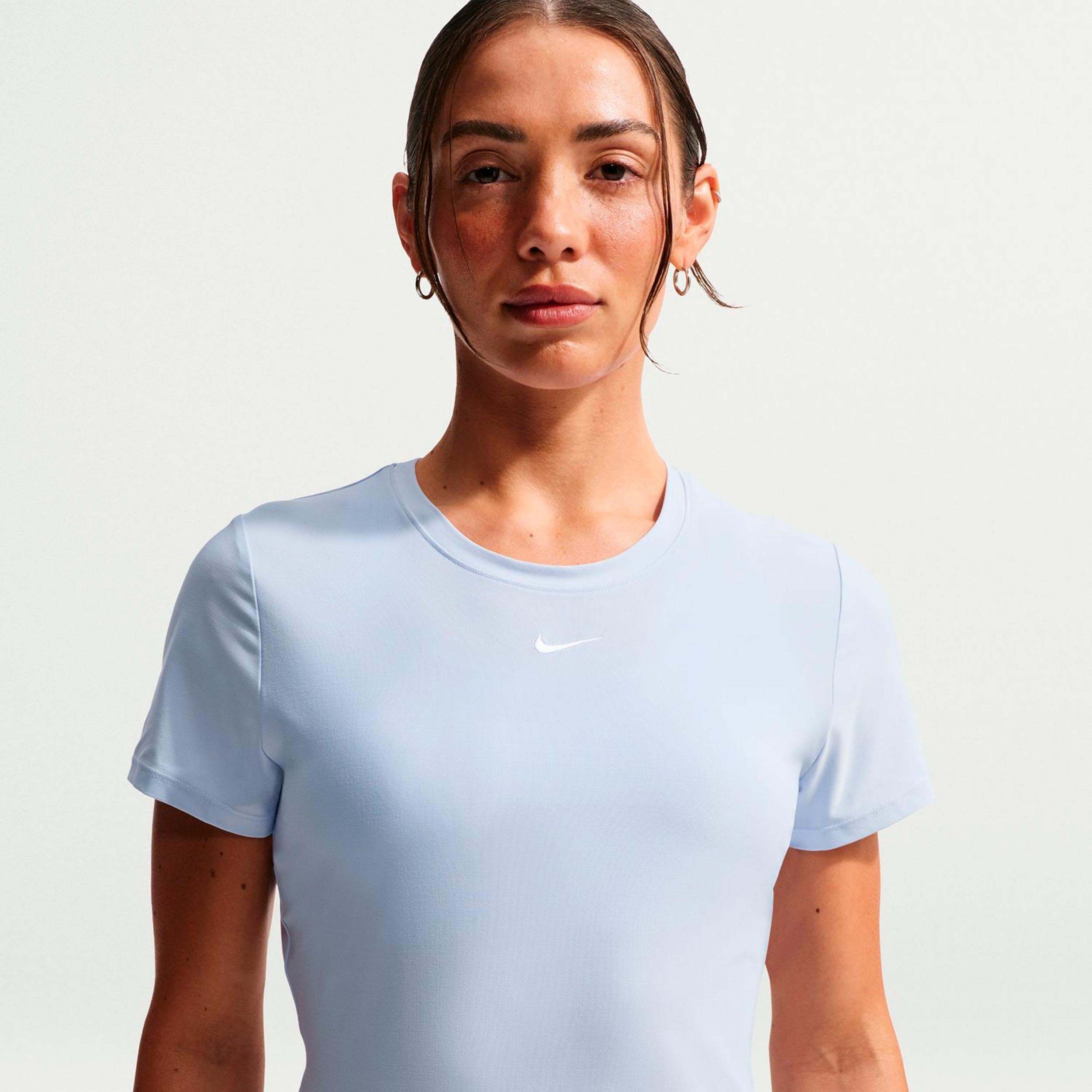 Nike Dri-Fit Victory  T-shirt Dames - lichtblauw