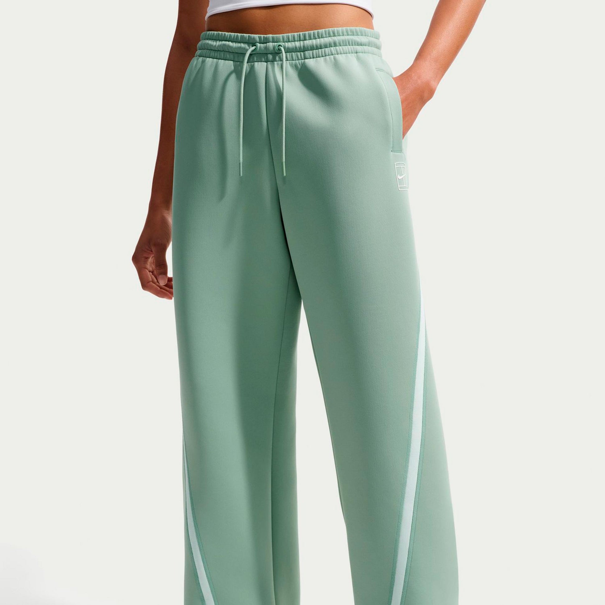 Nike Court Dri-Fit Advantage  Trainingsbroek Dames - grijsgroen, wit