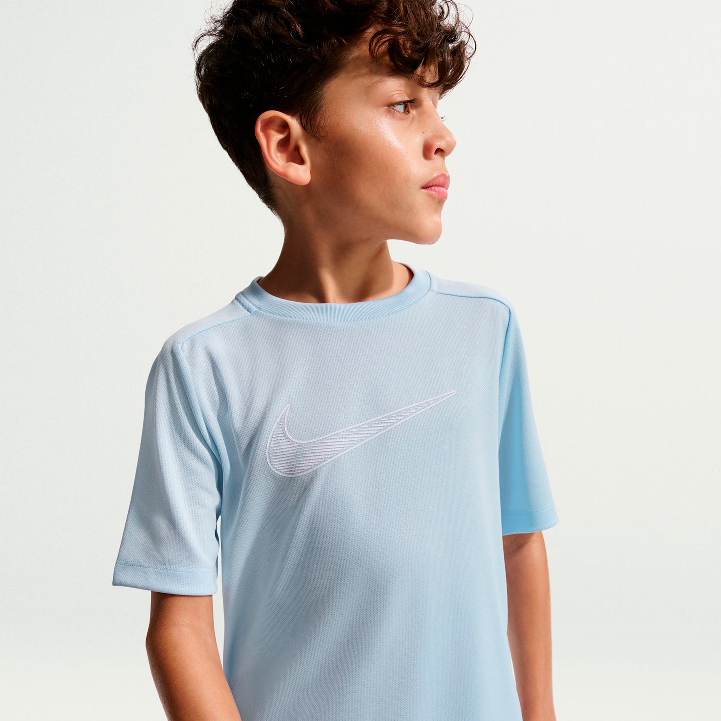Nike Dri-Fit Multi  T-shirt Jongens - lichtblauw, wit