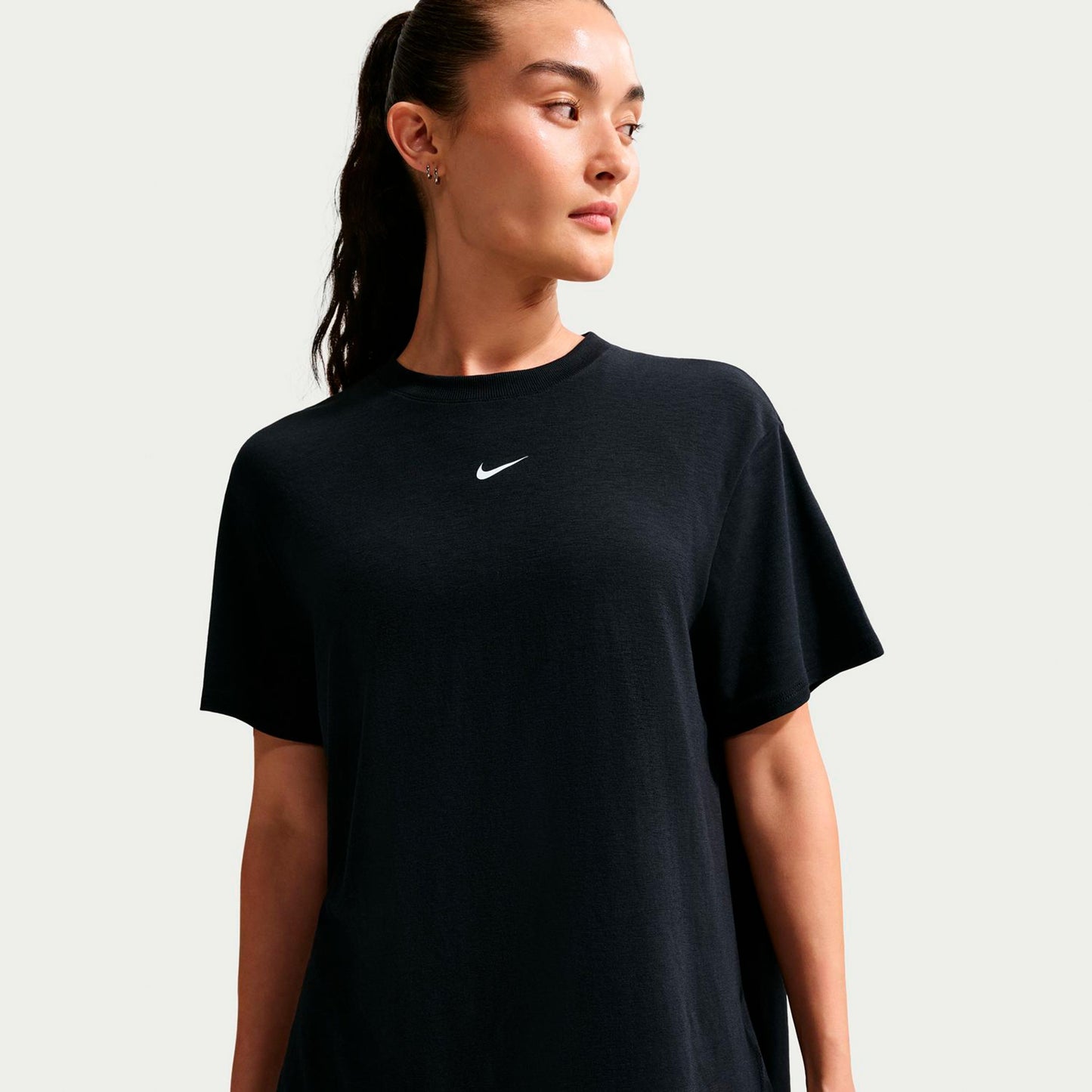 Nike One Relaxed Dri-Fit  T-shirt Dames-zwart
