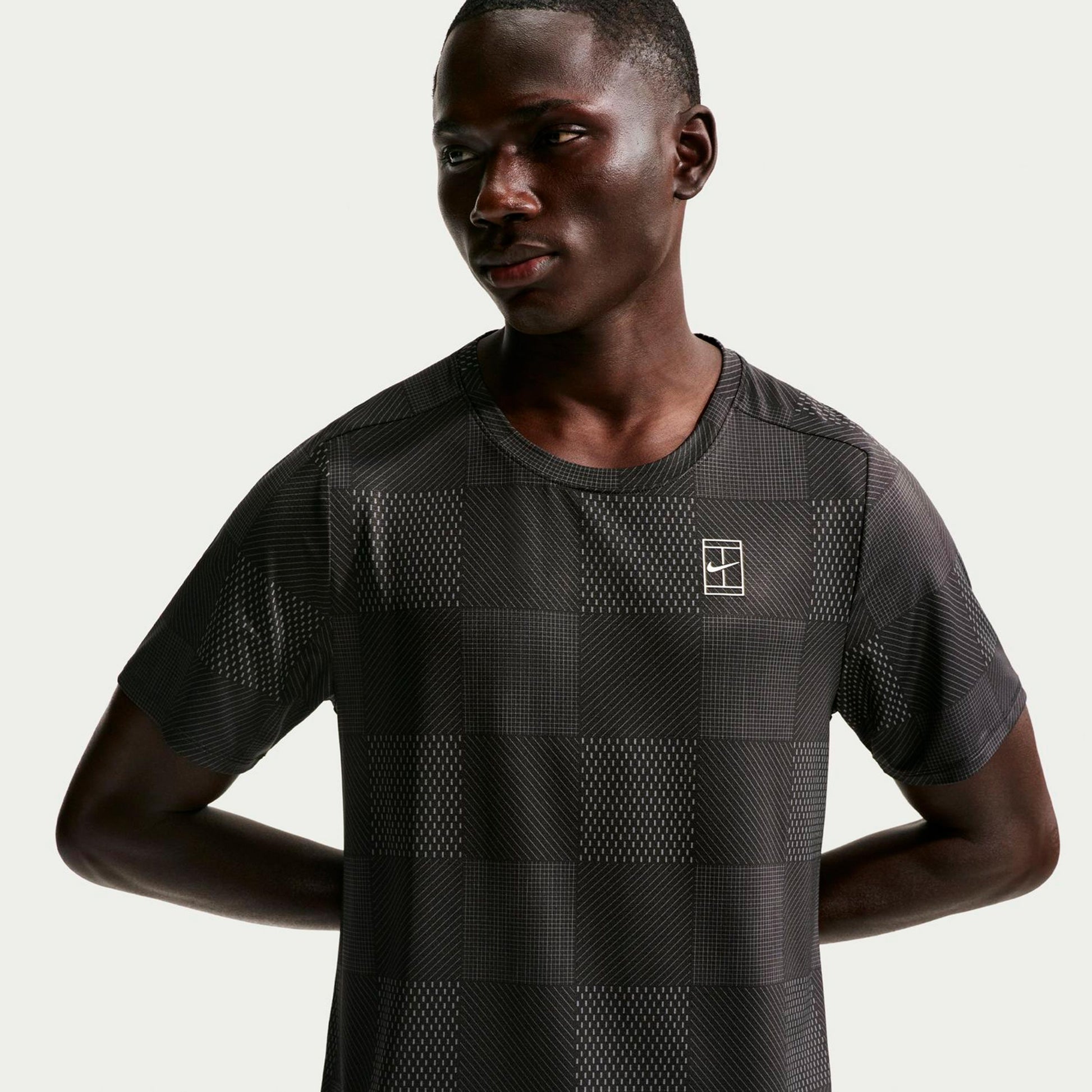 Nike Court Dri-Fit Advantage T-shirt Heren-zwart