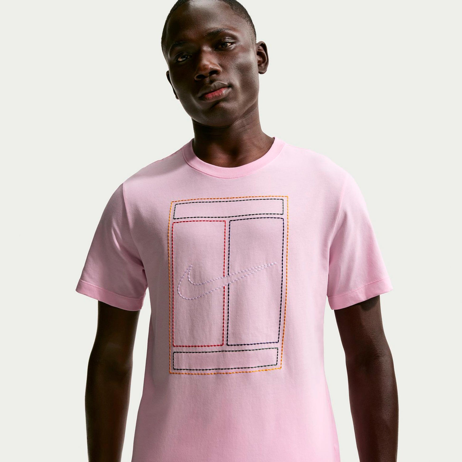 Nike Court Heritage T-shirt Heren-roze