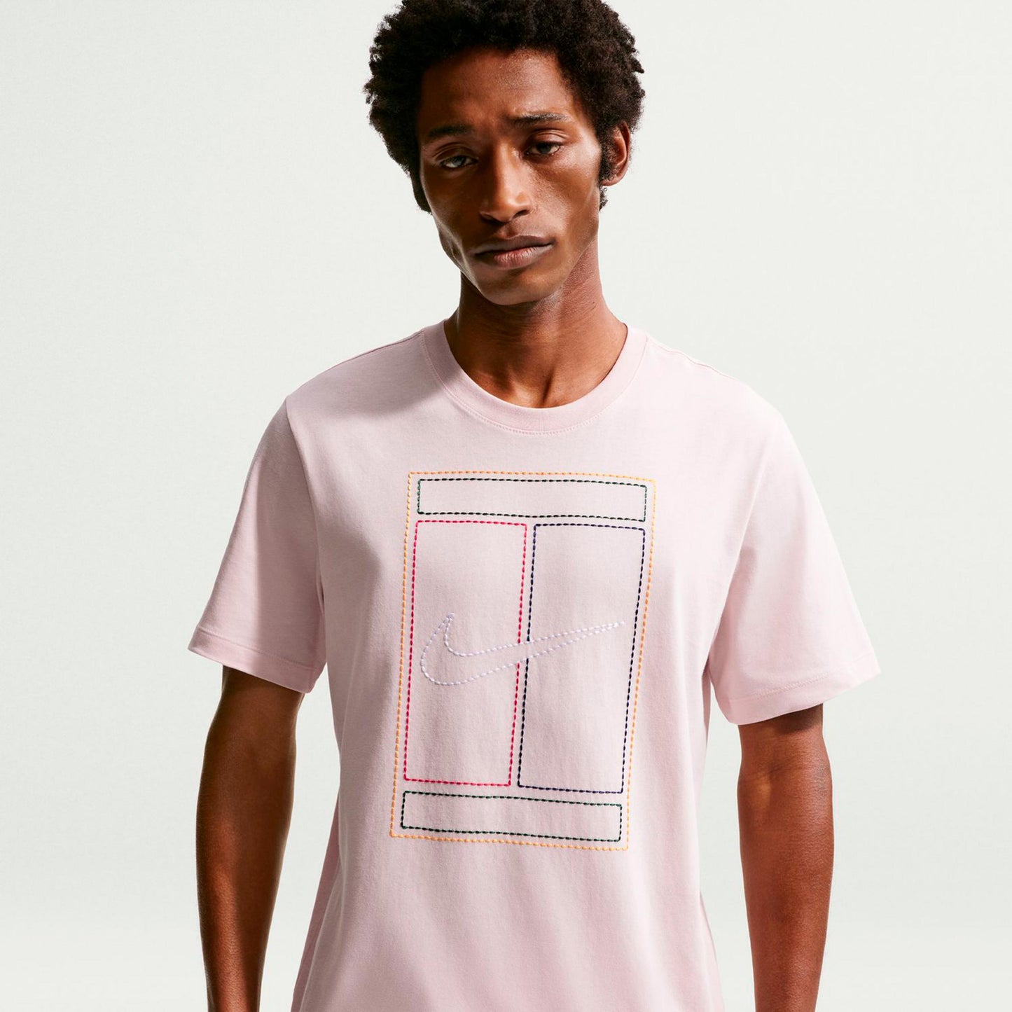 Nike Court Heritage T-shirt Heren - oud roze