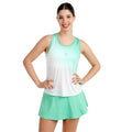 Crew Racerback Tanktop Dames-groen, wit