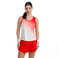 Crew Racerback Tanktop Dames-rood, wit