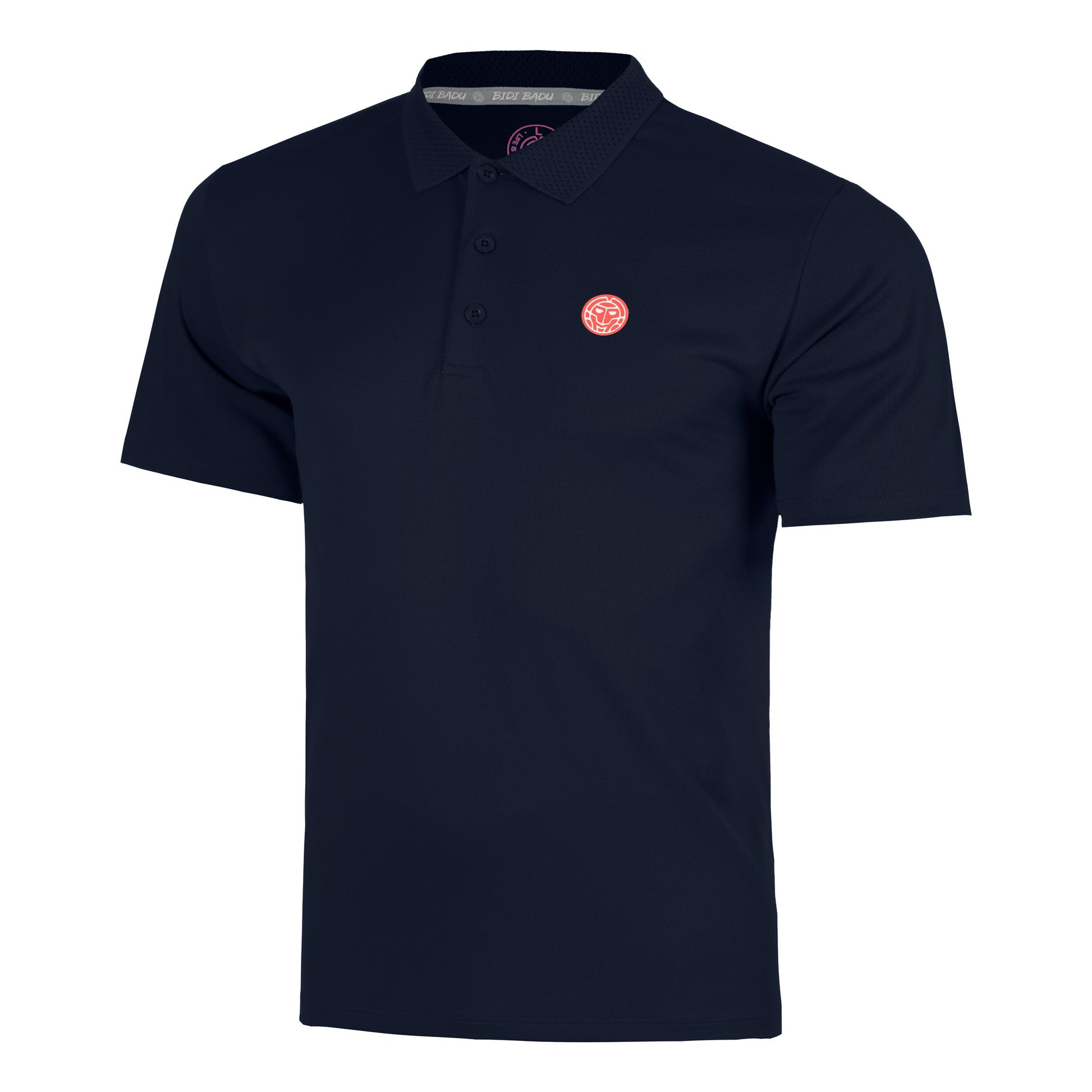 BIDI BADU Solid Polo Heren - donkerblauw
