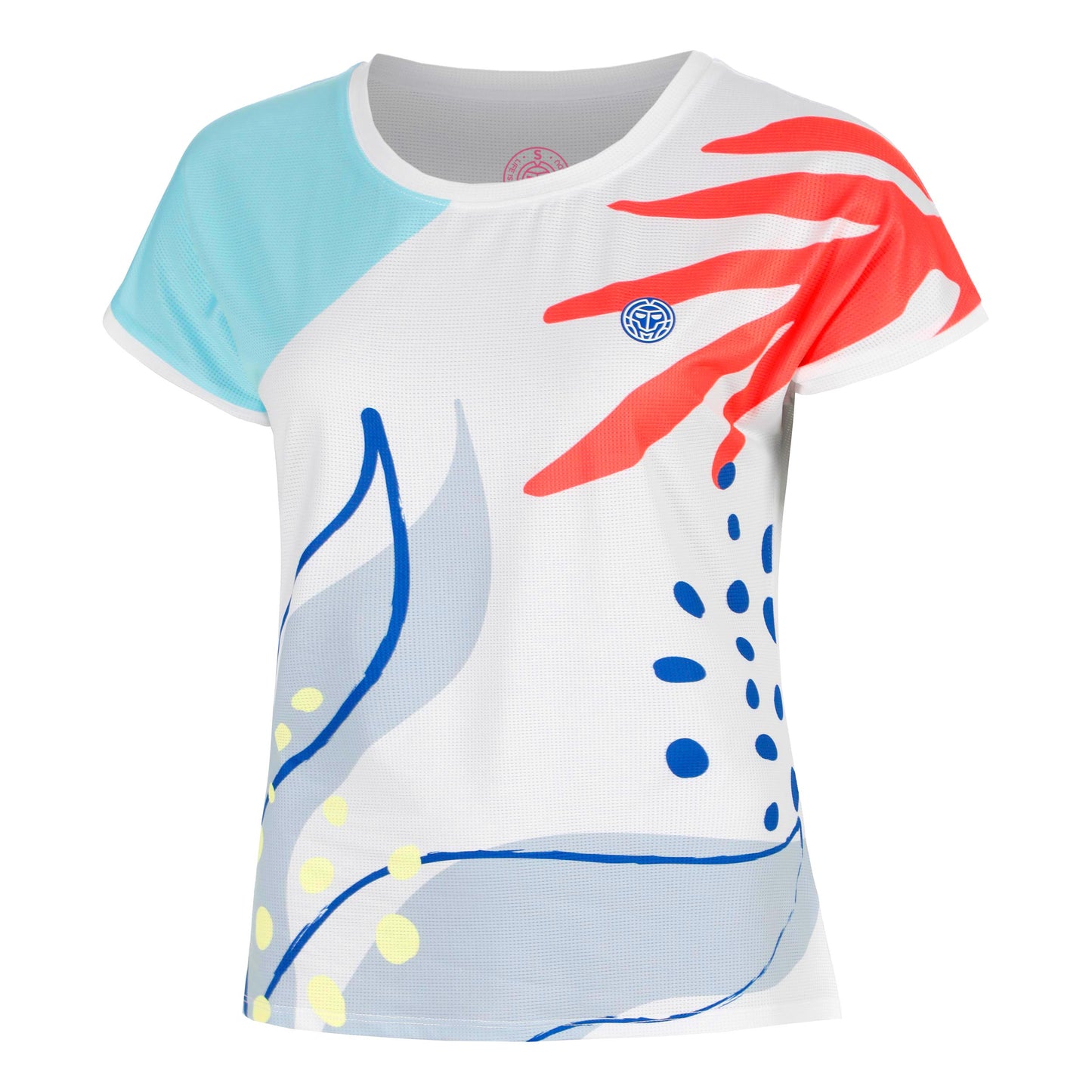 BIDI BADU Hey Laguna T-shirt Dames-wit, veelkleurig