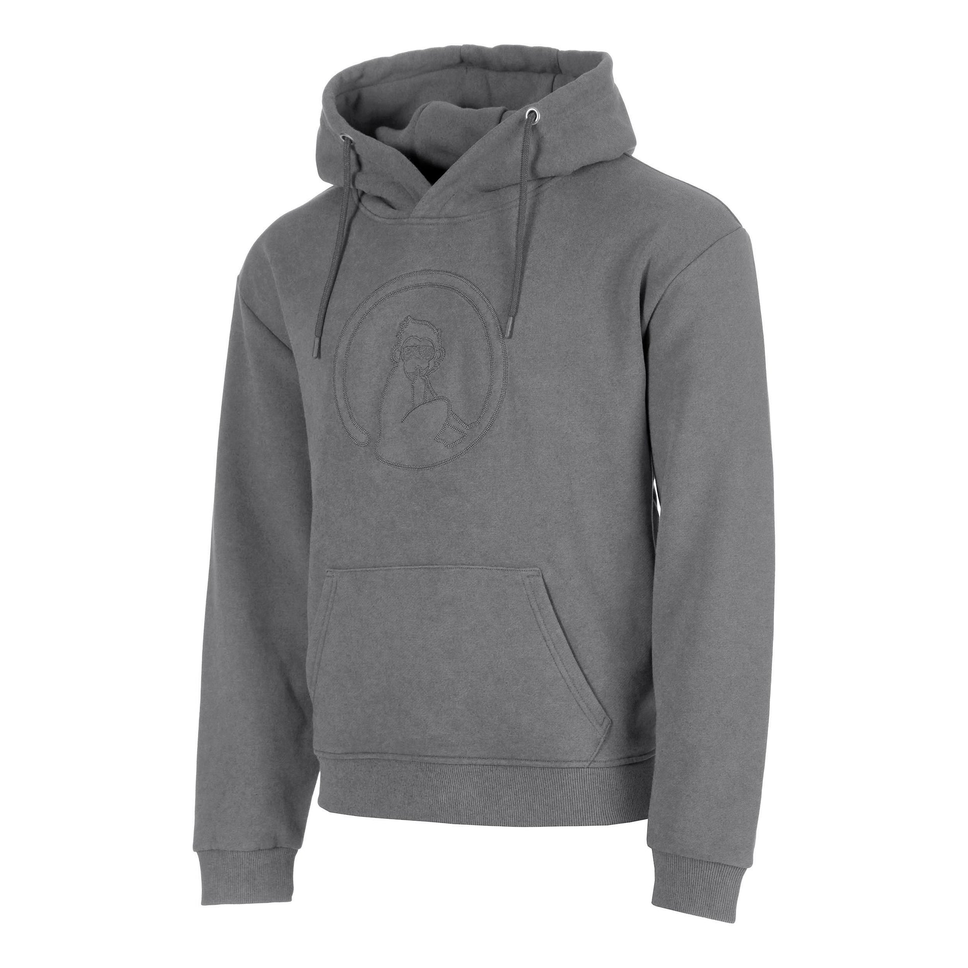 Quiet Please Crush Washed Out Loose Fit Sweater met capuchon Heren-lichtgrijs, lichtgrijs