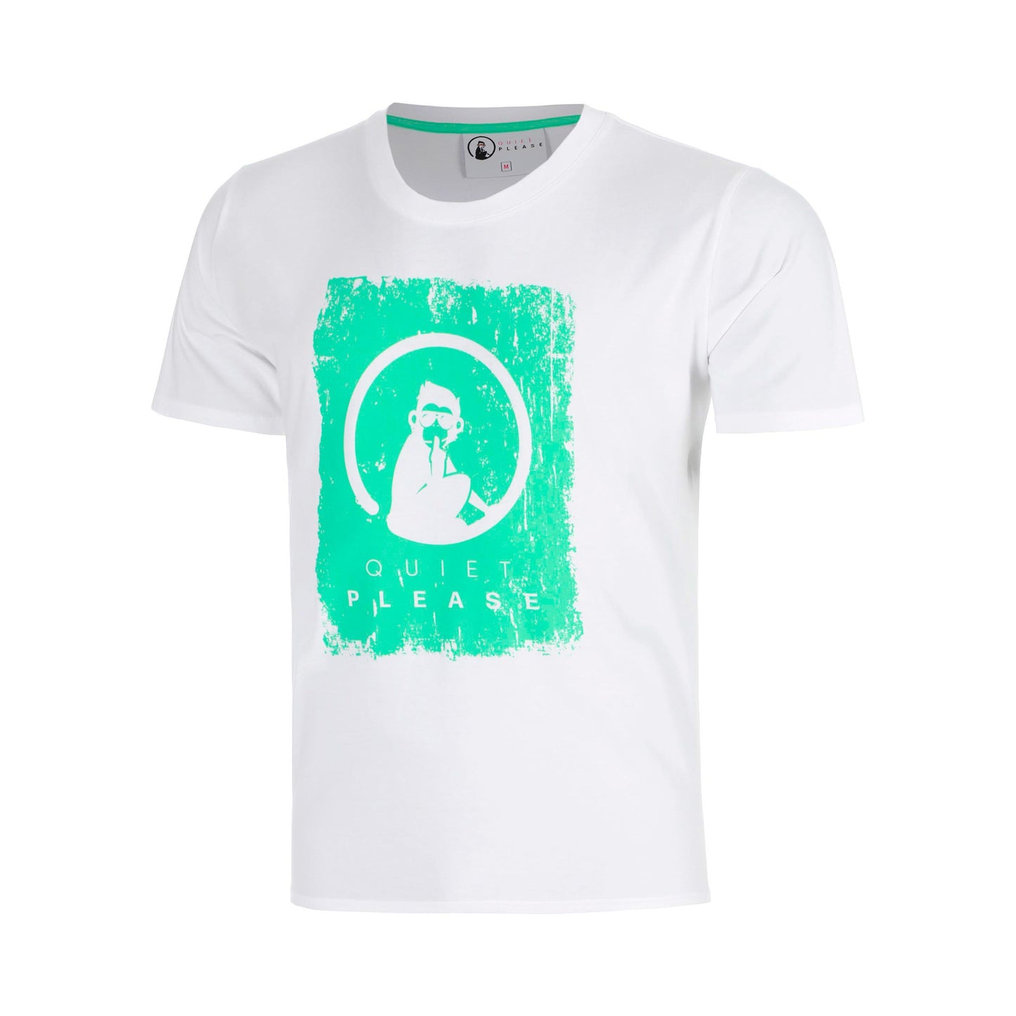 Quiet Please Joy Scraped T-shirt Jongens-wit, blauw