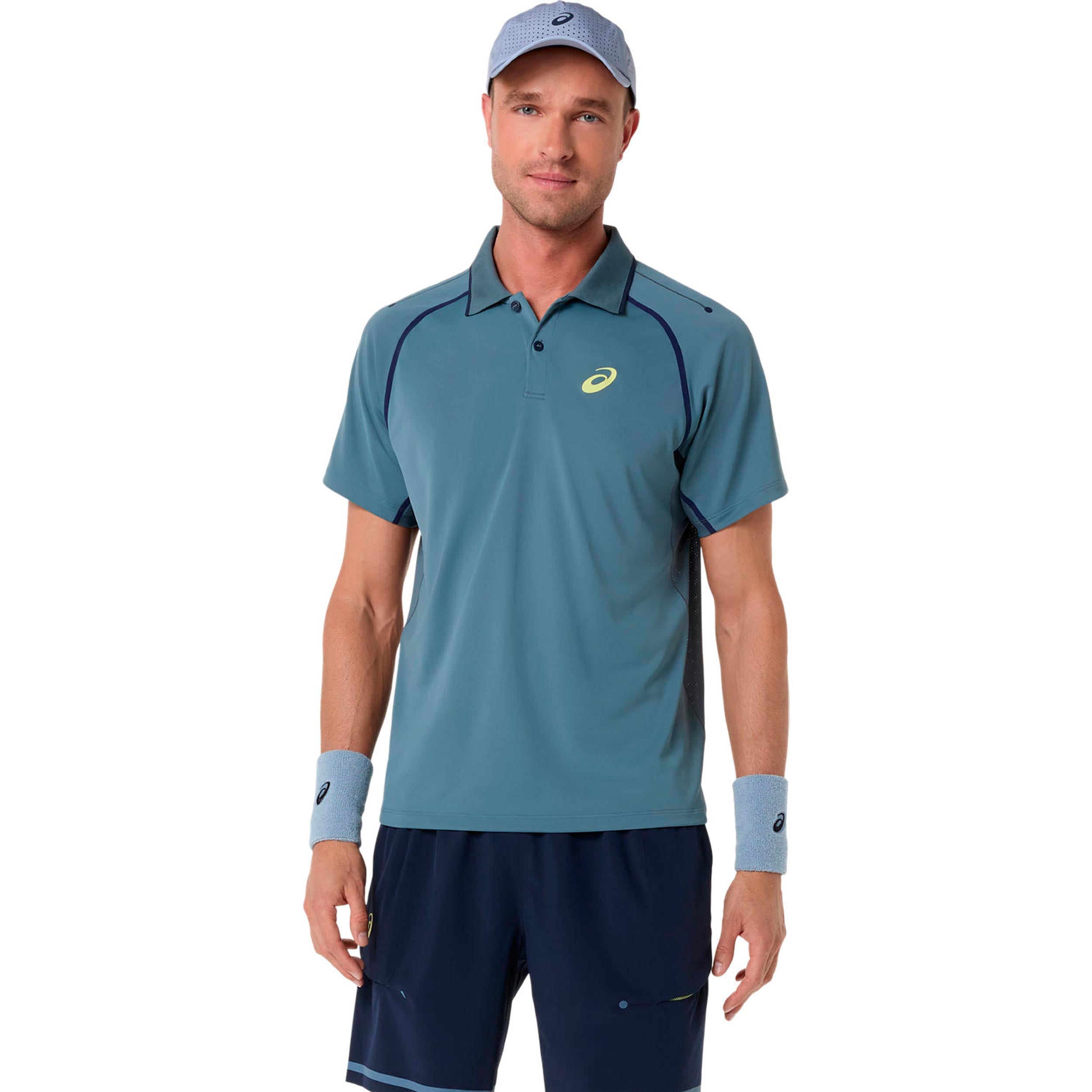 ASICS Match    Polo Heren - petrolblauw