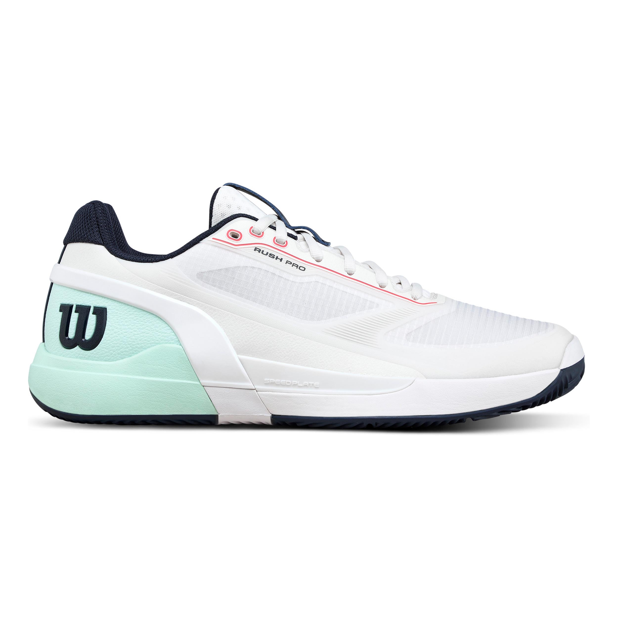 Wilson Rush Pro 5 Gravelschoen Heren-wit, turkoois