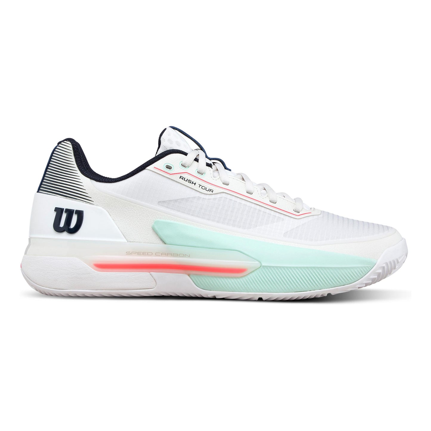 Wilson Rush Tour 5 Gravelschoen Heren-wit, turkoois