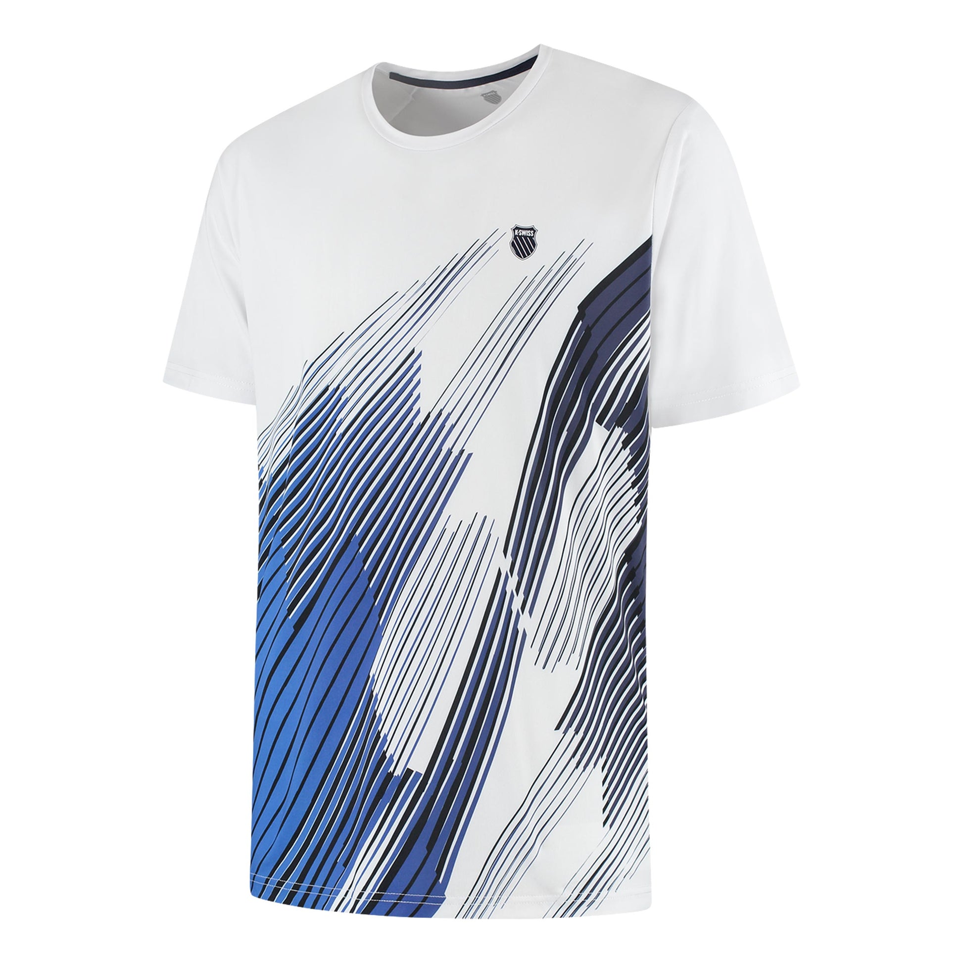 K-Swiss Hypercourt Print T-shirt Heren - wit