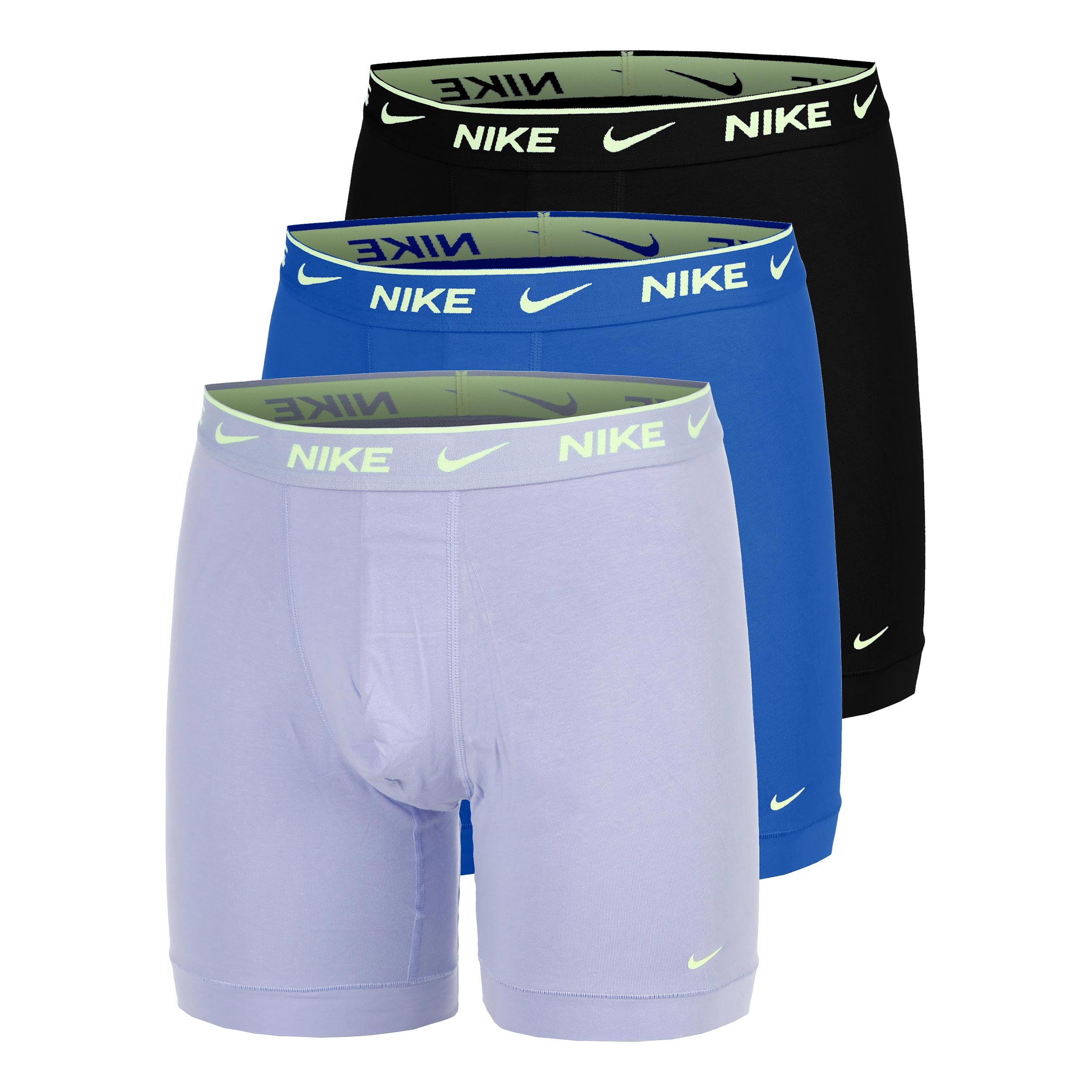 Nike Essential Cotton Stretch Caleçon Pack de 3 Hommes - lilas, bleu