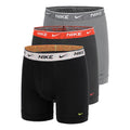 Essential Cotton Stretch Boxershort Verpakking 3 stuks Heren - zwart, antraciet
