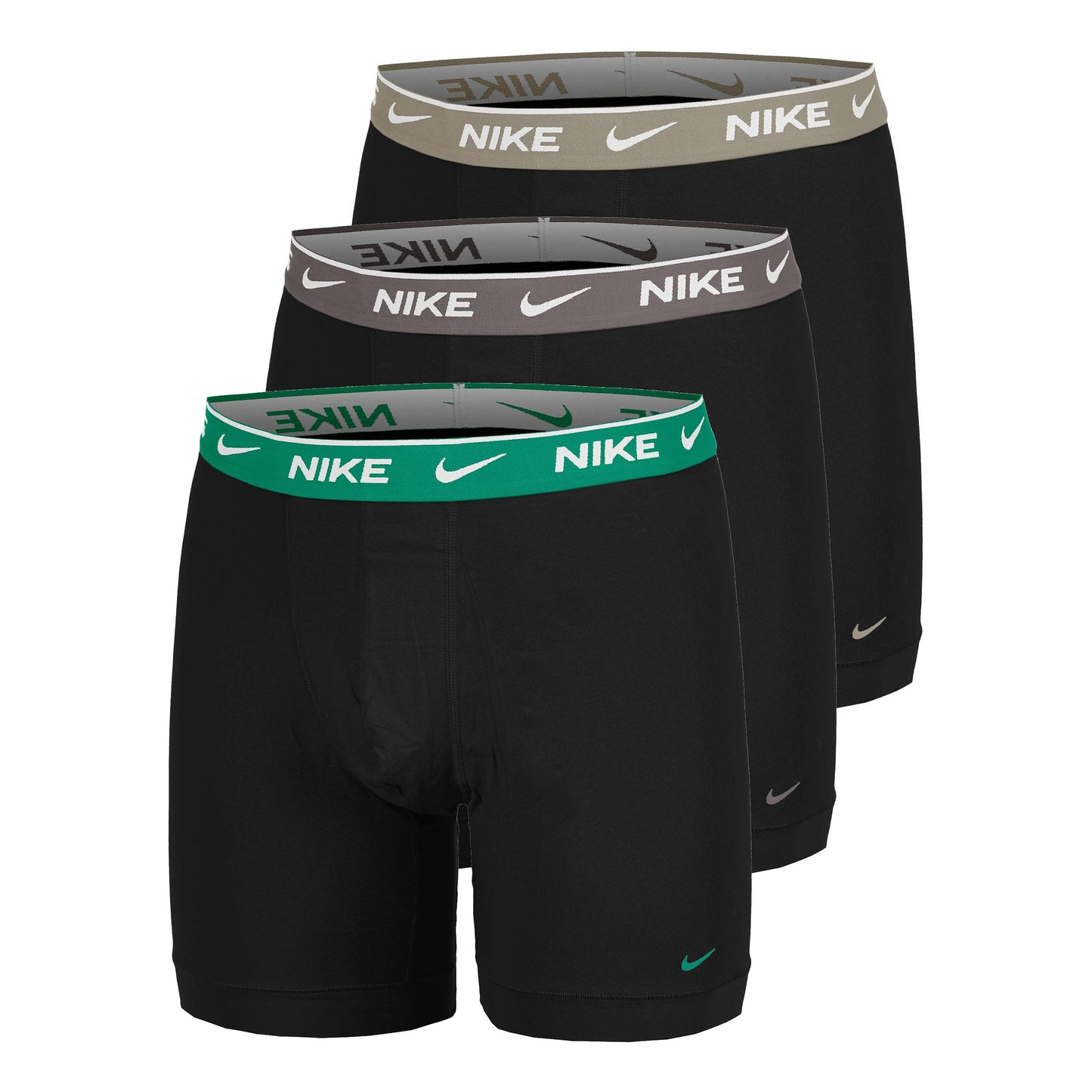 Nike Essential Cotton Stretch Boxershort Verpakking 3 stuks Heren - olijf