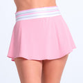 High Waist Riviera Wave Rok Dames - roze, wit