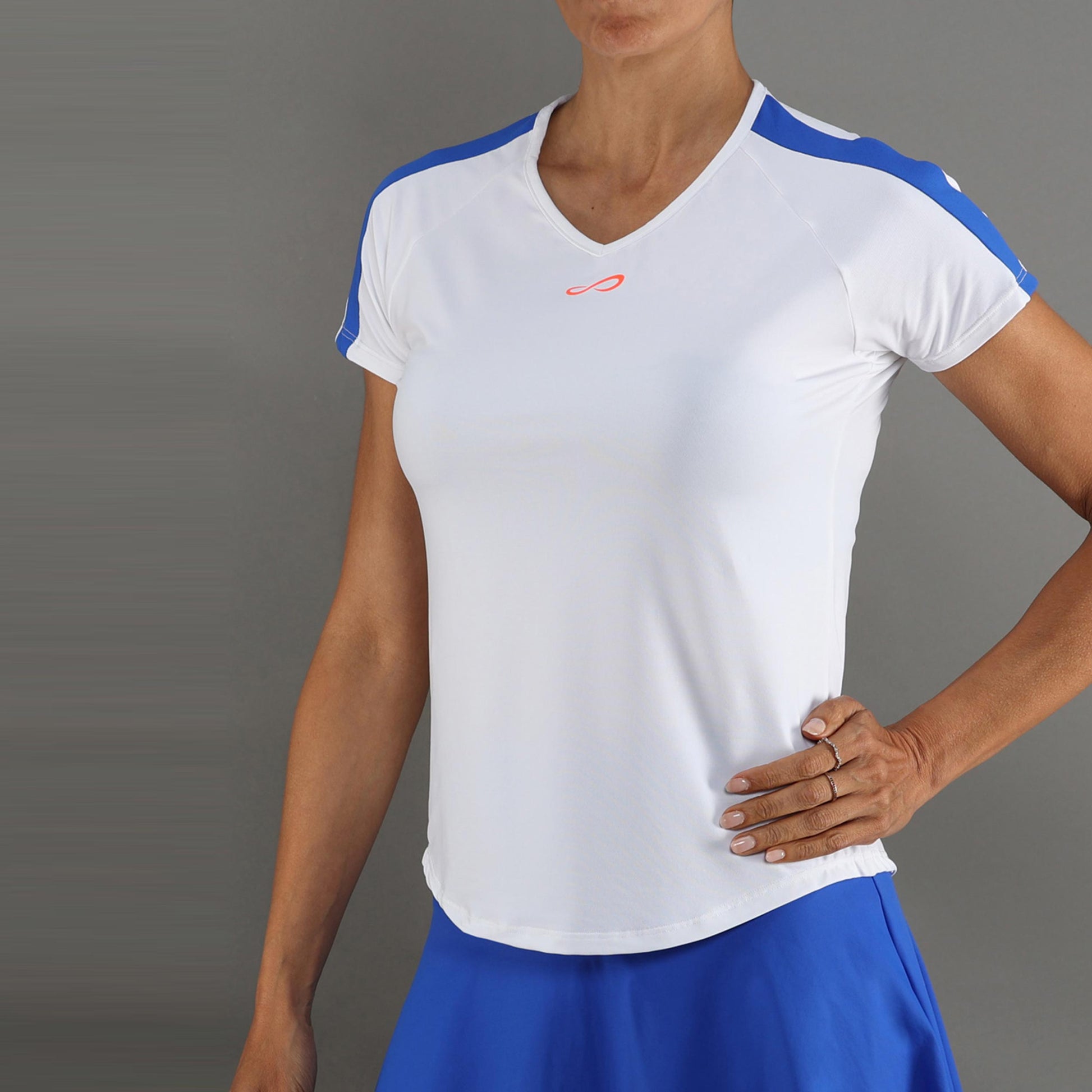 Endless T-shirt Dames-wit, blauw