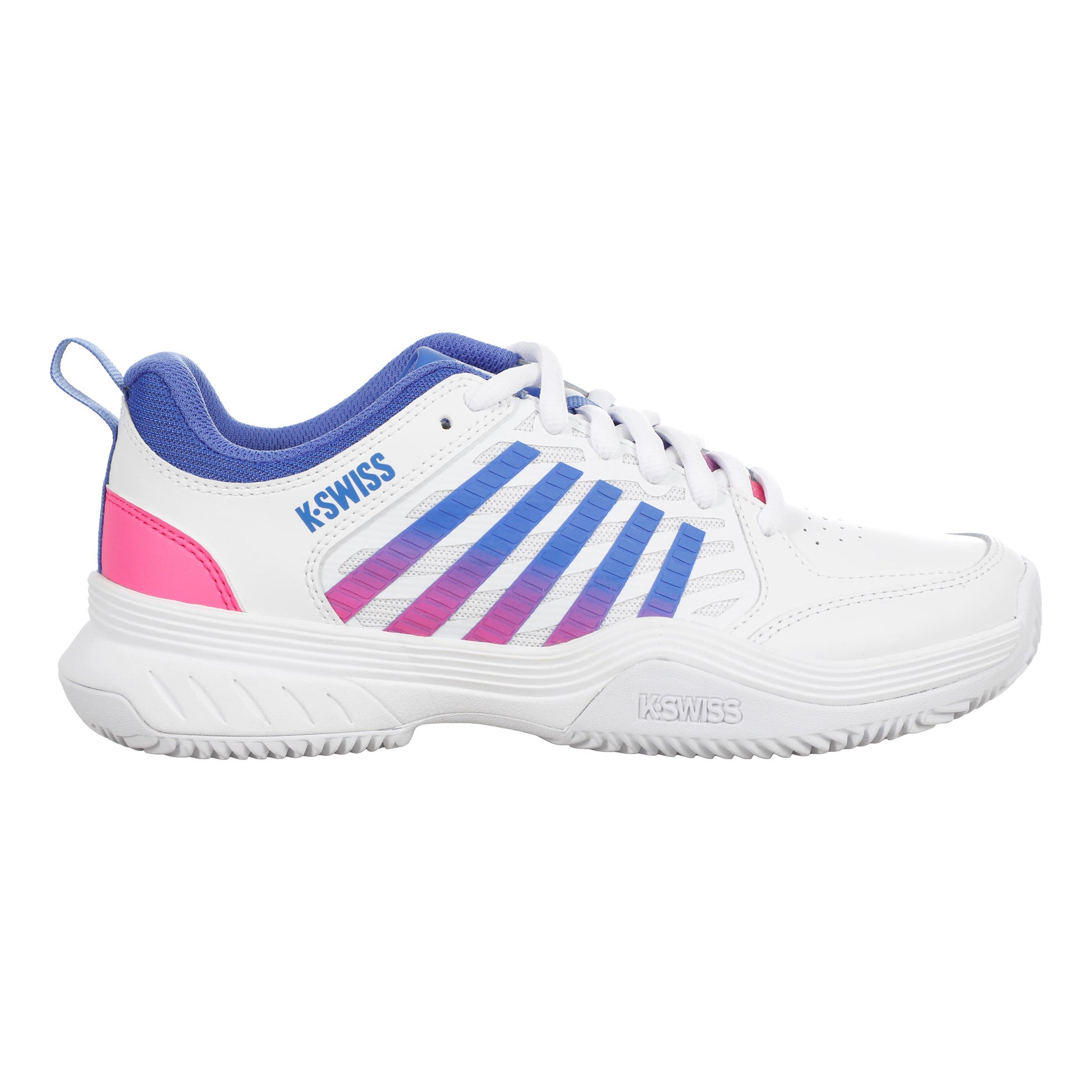 K-Swiss Court Express Gravelschoen Dames - wit, roze