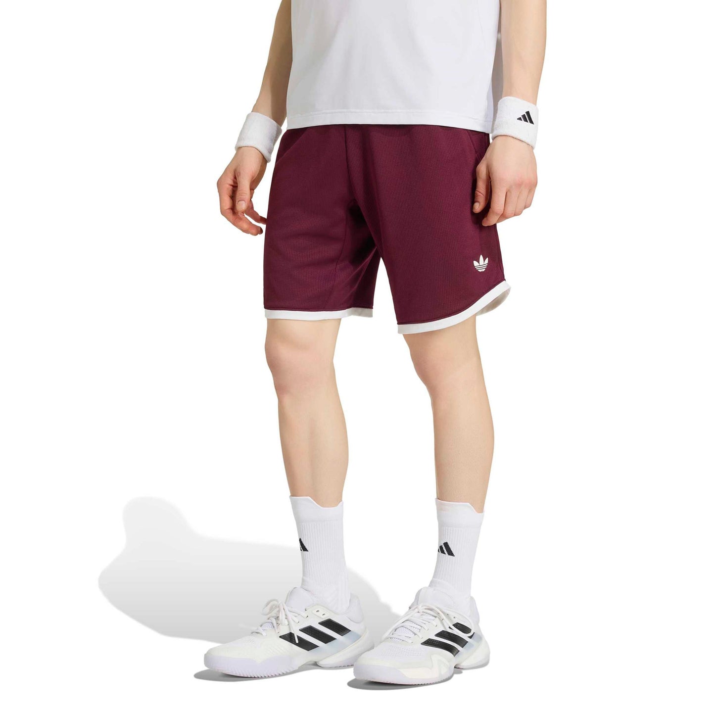 adidas Classics 9Inch Shorts Heren - wijnrood, wit