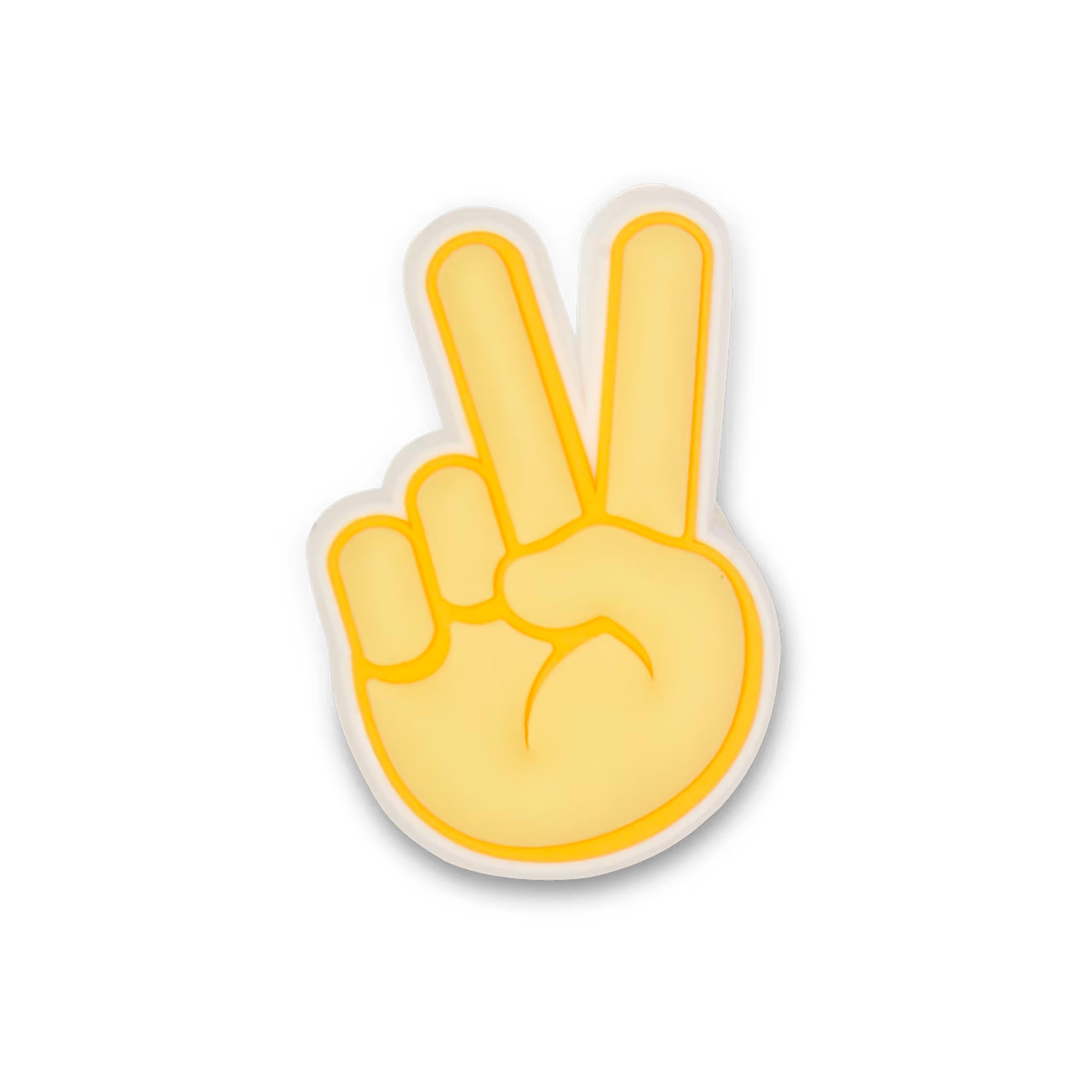 Crocs Peace Hand Sign Sonstiges Unisex - geel, wit