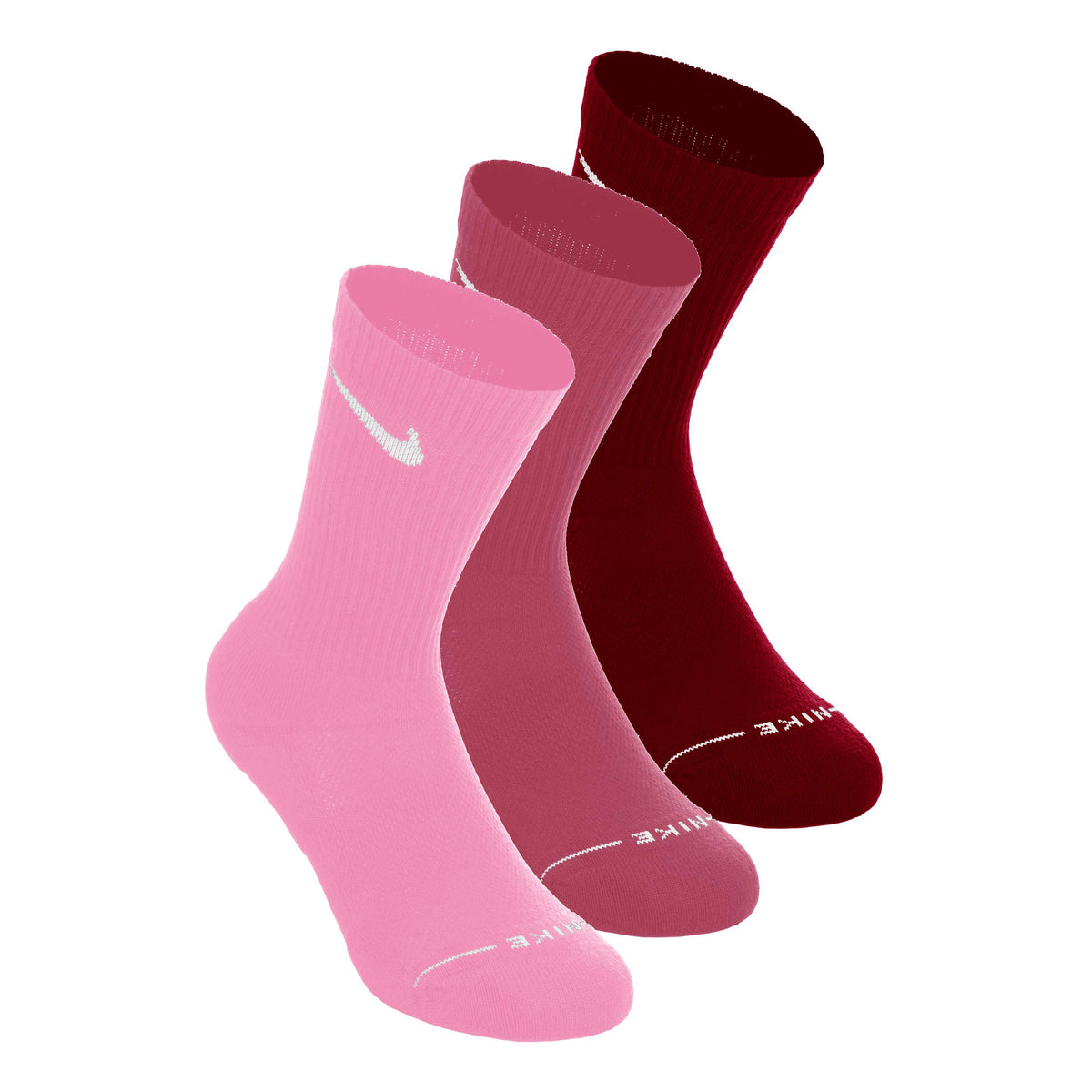 Nike Crew Tennissokken Verpakking 3 stuks Unisex - rood, roze