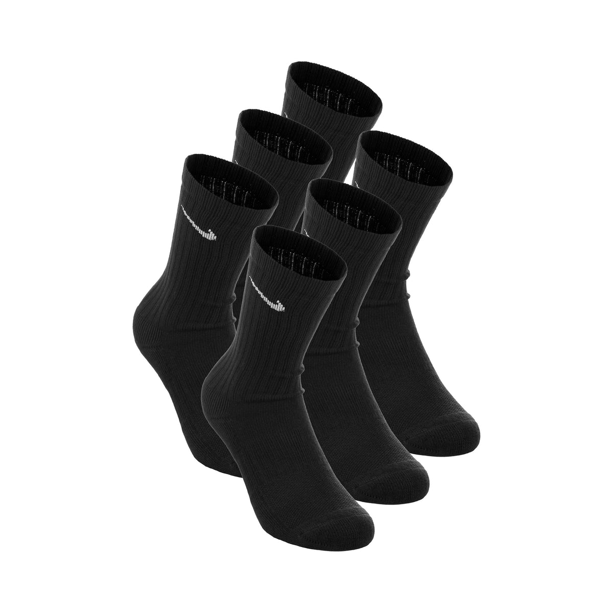 Nike Everyday Crew Tennissokken Verpakking 6 stuks Kinderen - zwart