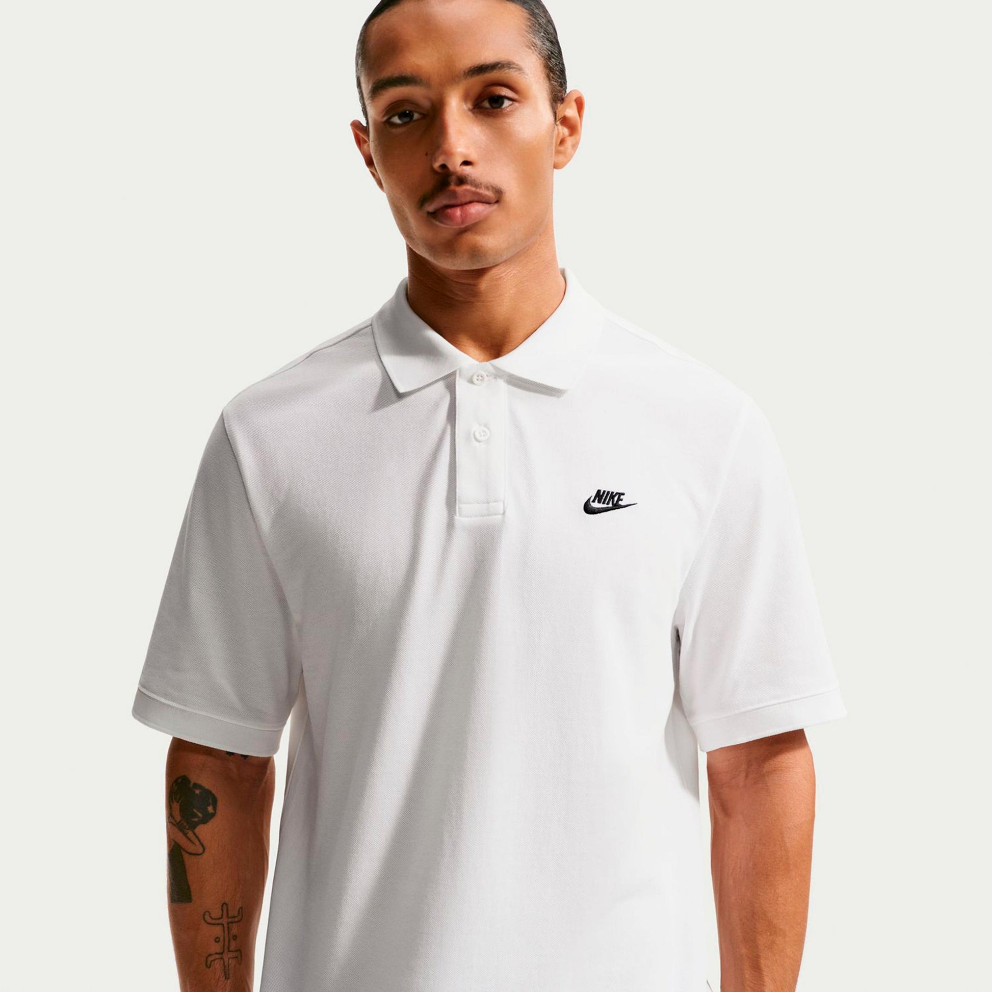 Nike Club Pique Polo Hommes - blanc, noir