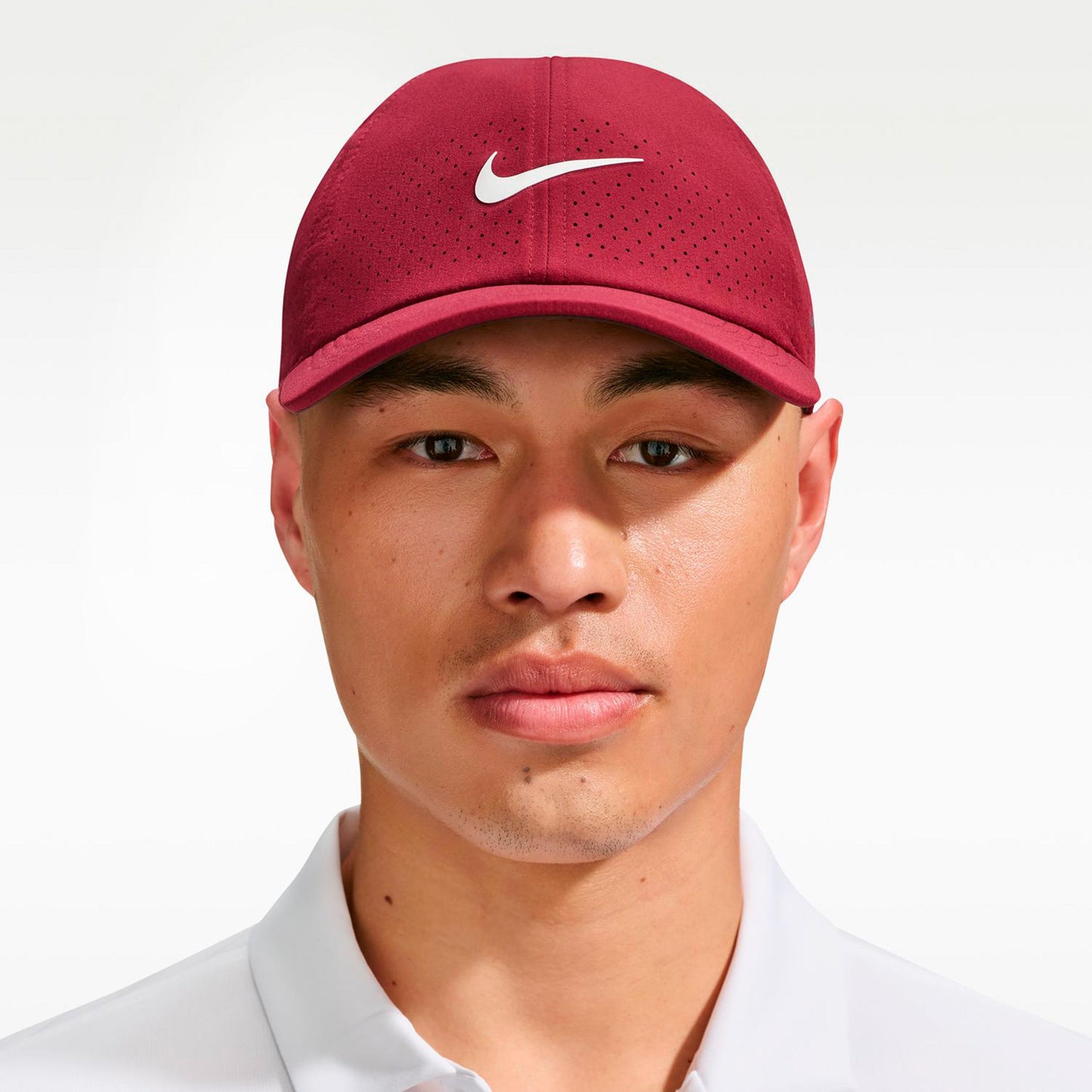 Nike Dri-Fit Advantage Club Cap Unisex - wijnrood, crème
