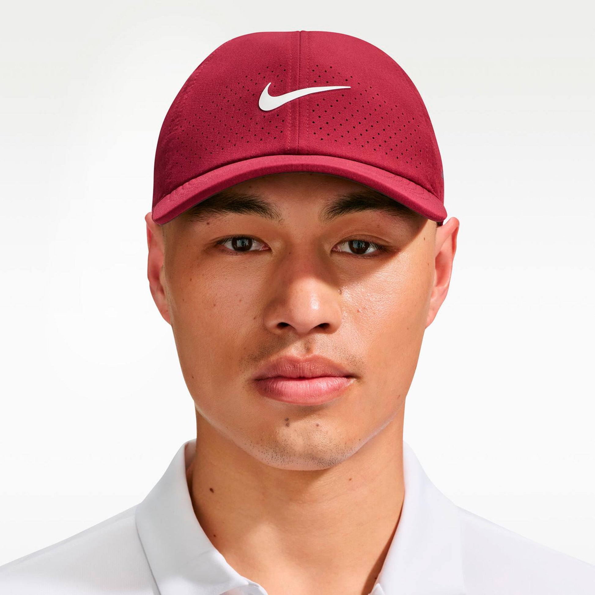 Nike Dri-Fit Advantage Club Cap Unisex - wijnrood, crème