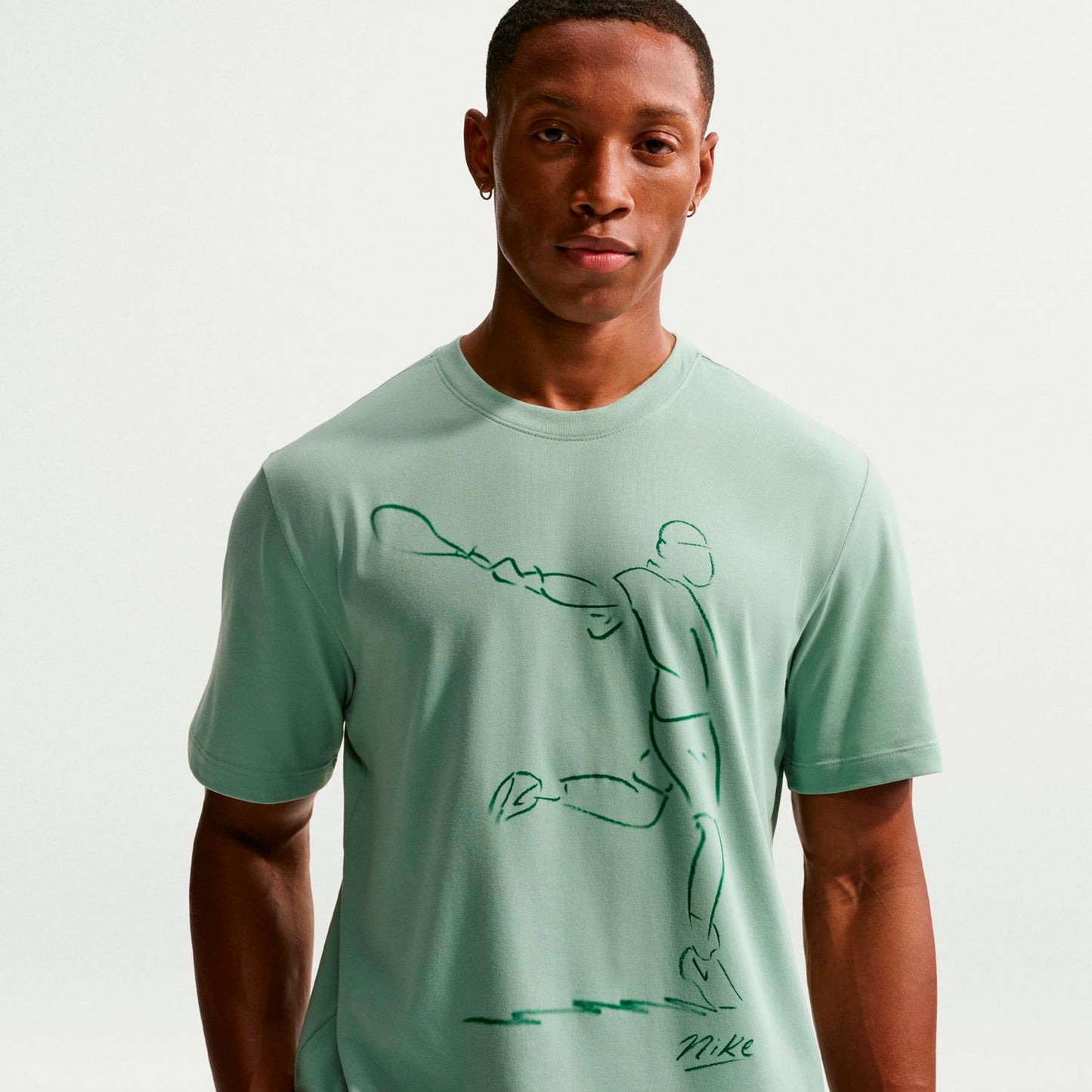 Nike Court Dri-Fit T-shirt Heren - grijsgroen