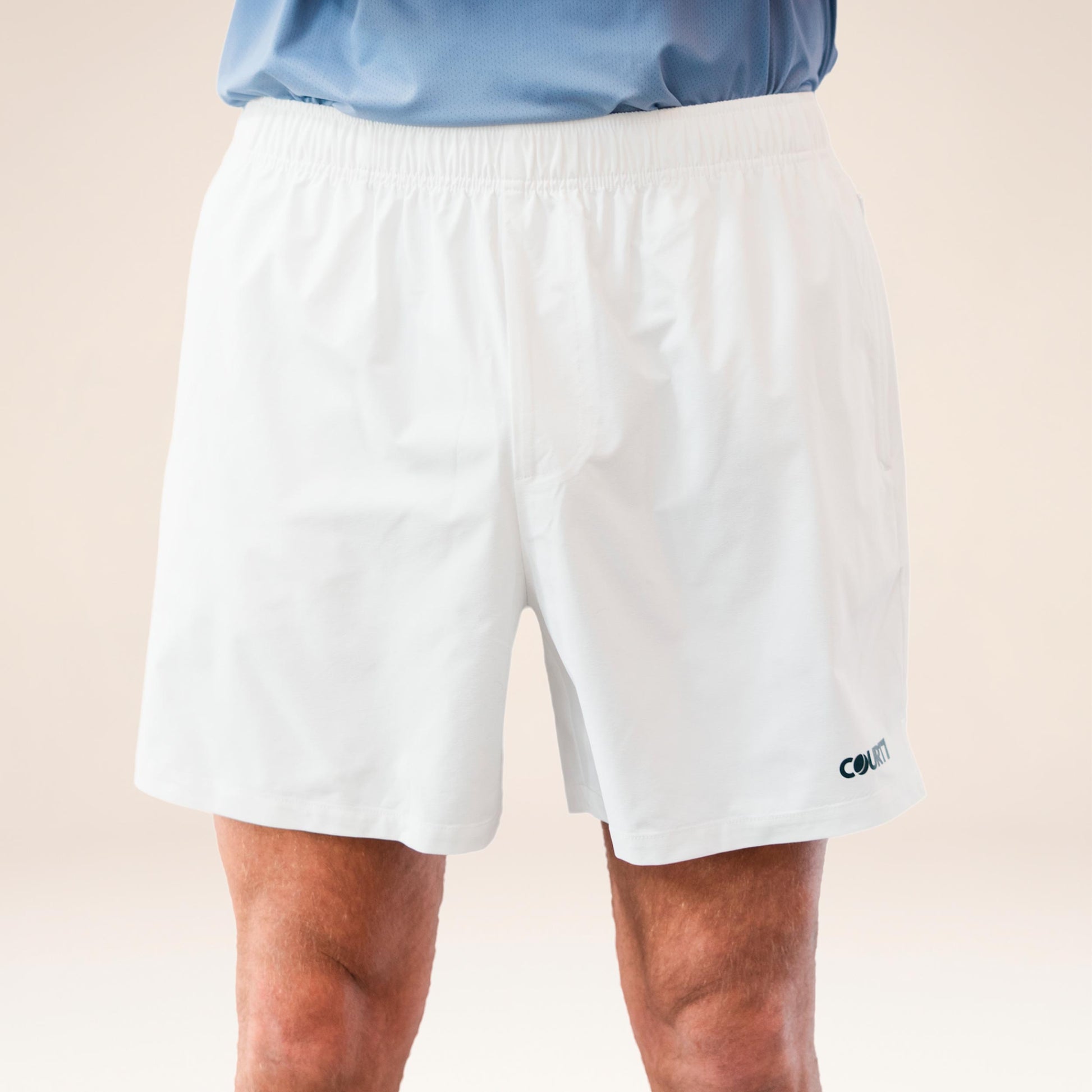 COURT7 Dual Pocket 5in Shorts Heren - gebroken wit