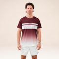 Performance Gradient Stripe T-shirt Heren - rood
