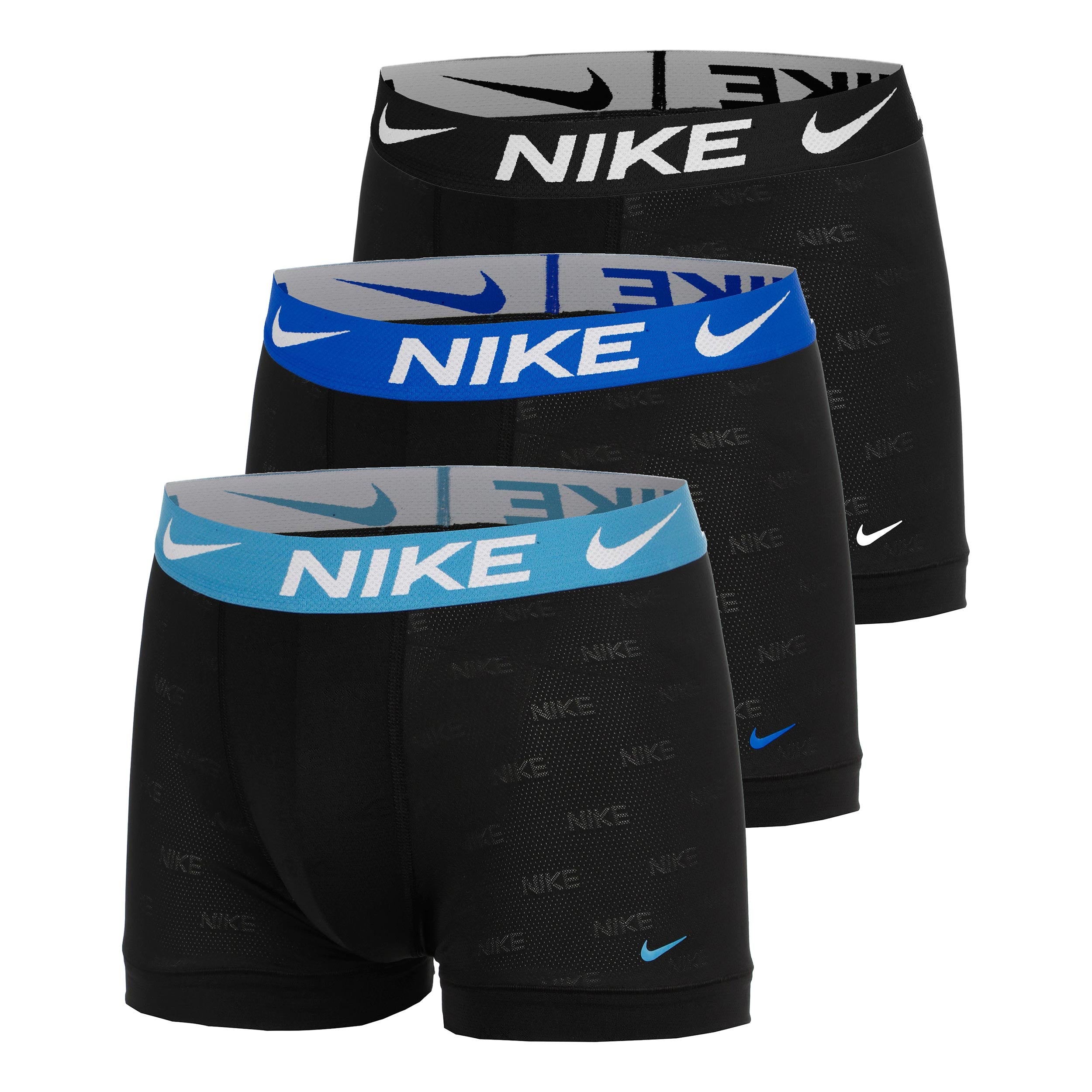 Nike Elite Breath Trunk Boxershort Verpakking 3 stuks Heren - donkergrijs