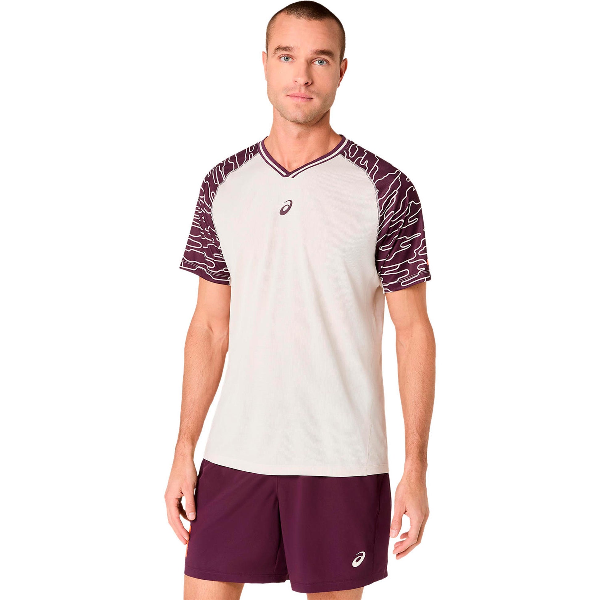 ASICS Court T-shirt Heren - beige, veelkleurig