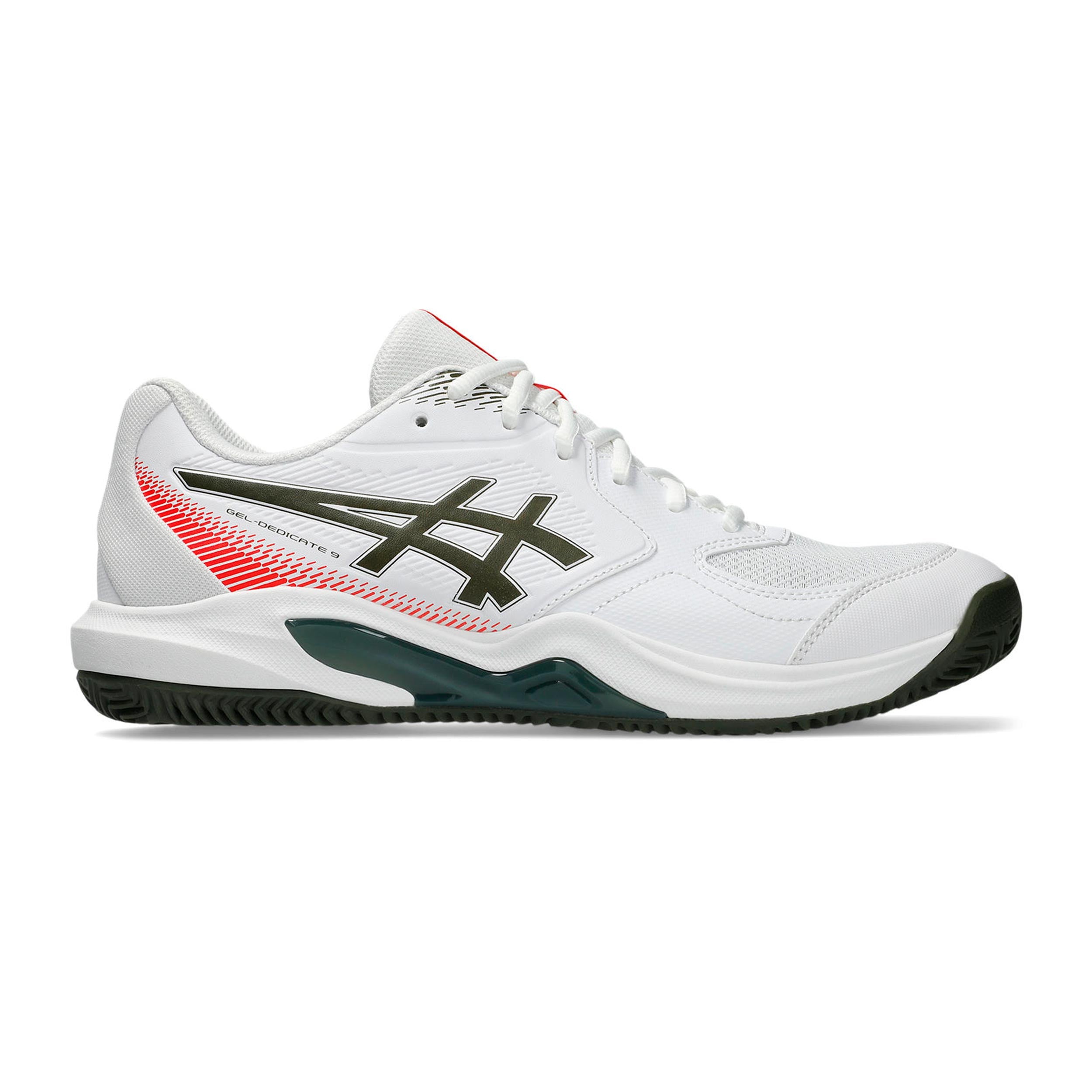 ASICS Gel-Dedicate 9 Gravelschoen Heren - wit, petrolblauw
