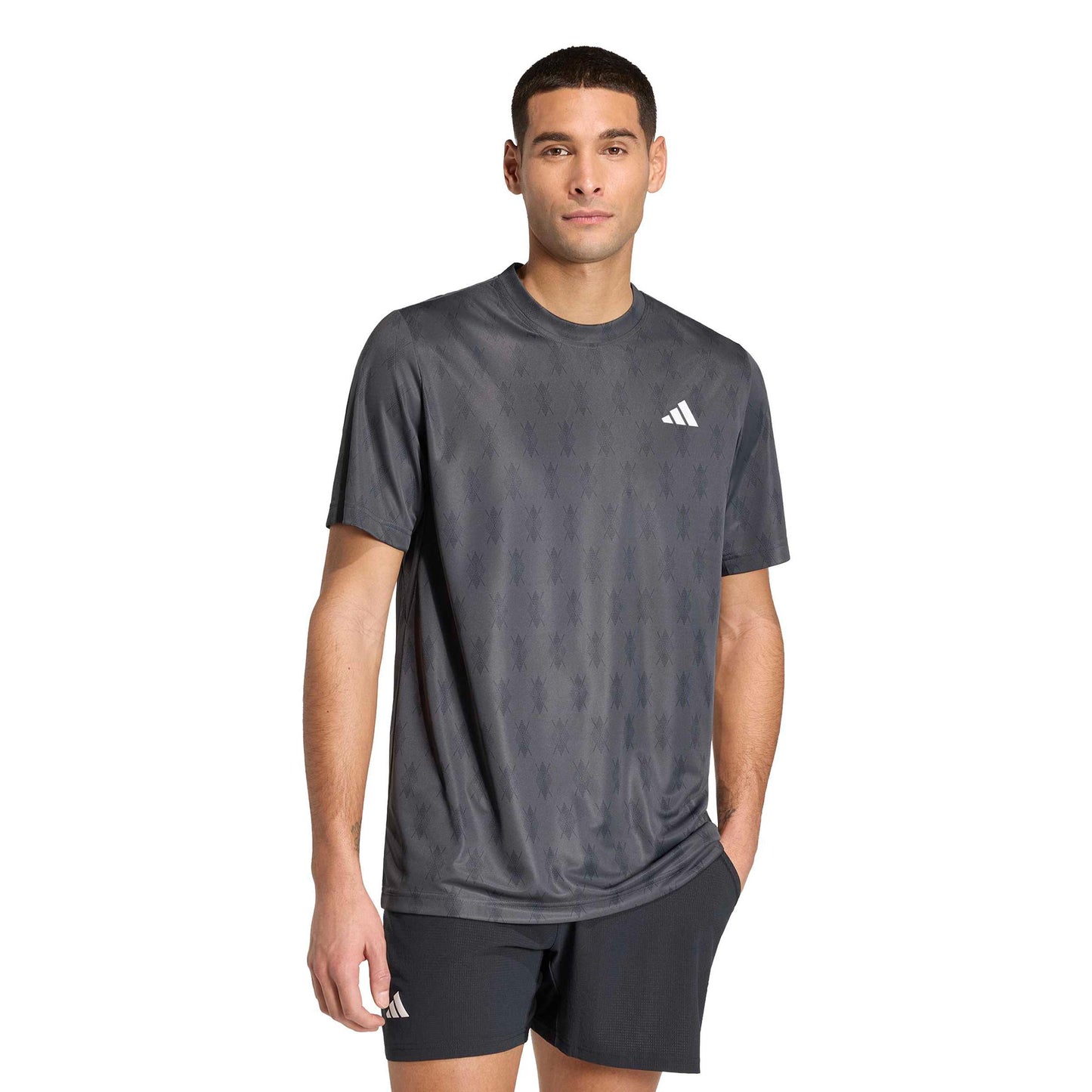 adidas Club Graphic T-shirt Heren - donkergrijs