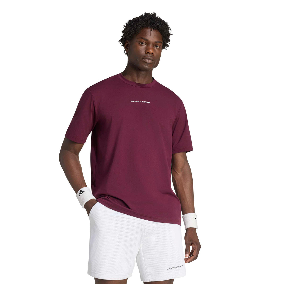 adidas T-shirt Heren - wijnrood