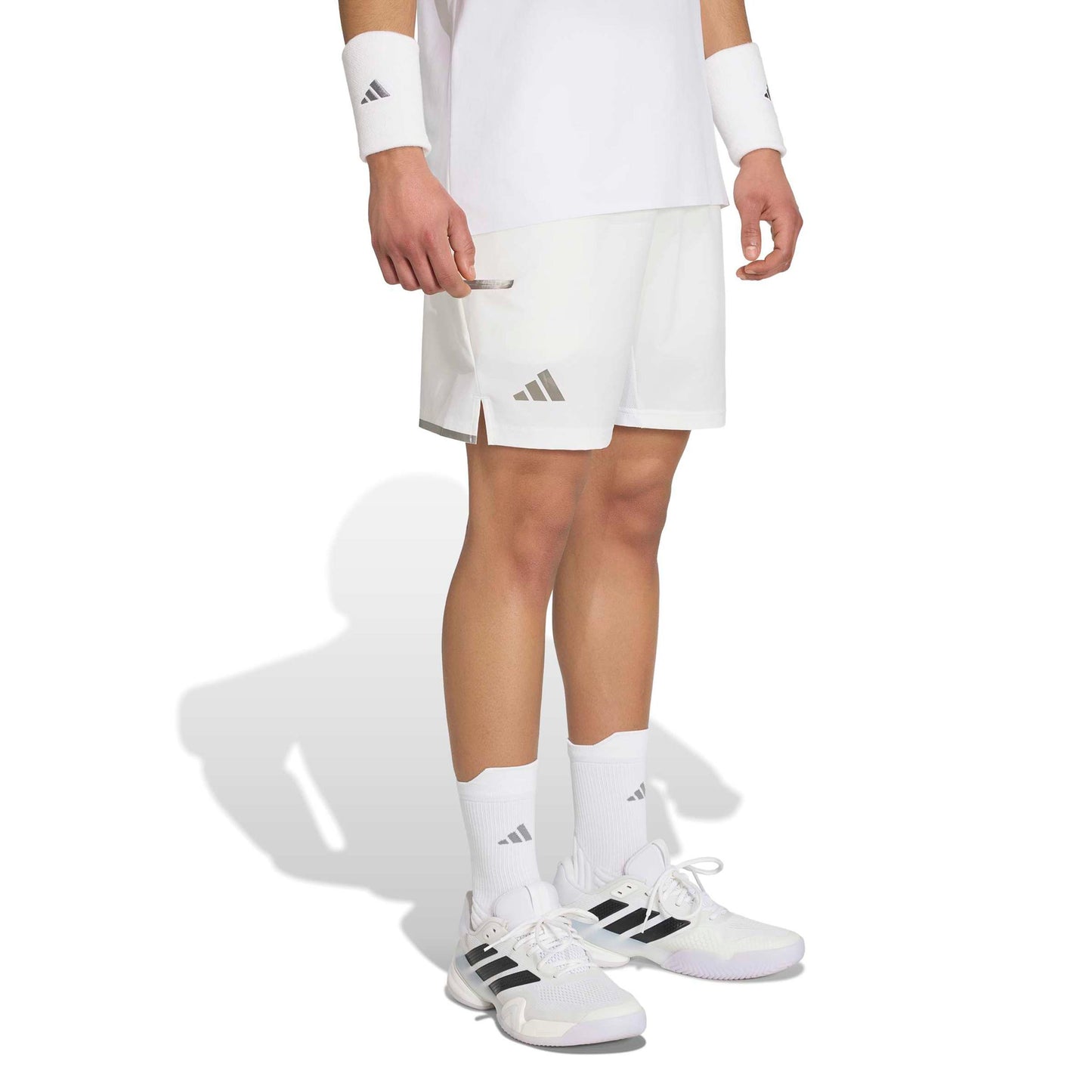 adidas 7Inch Short & Tight Shorts Hommes - blanc, argent