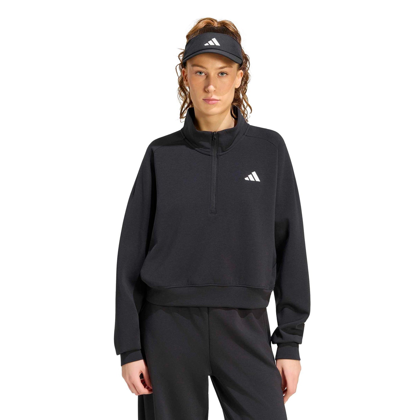 adidas Cover Up Half-Zip Sweatshirt Dames - zwart