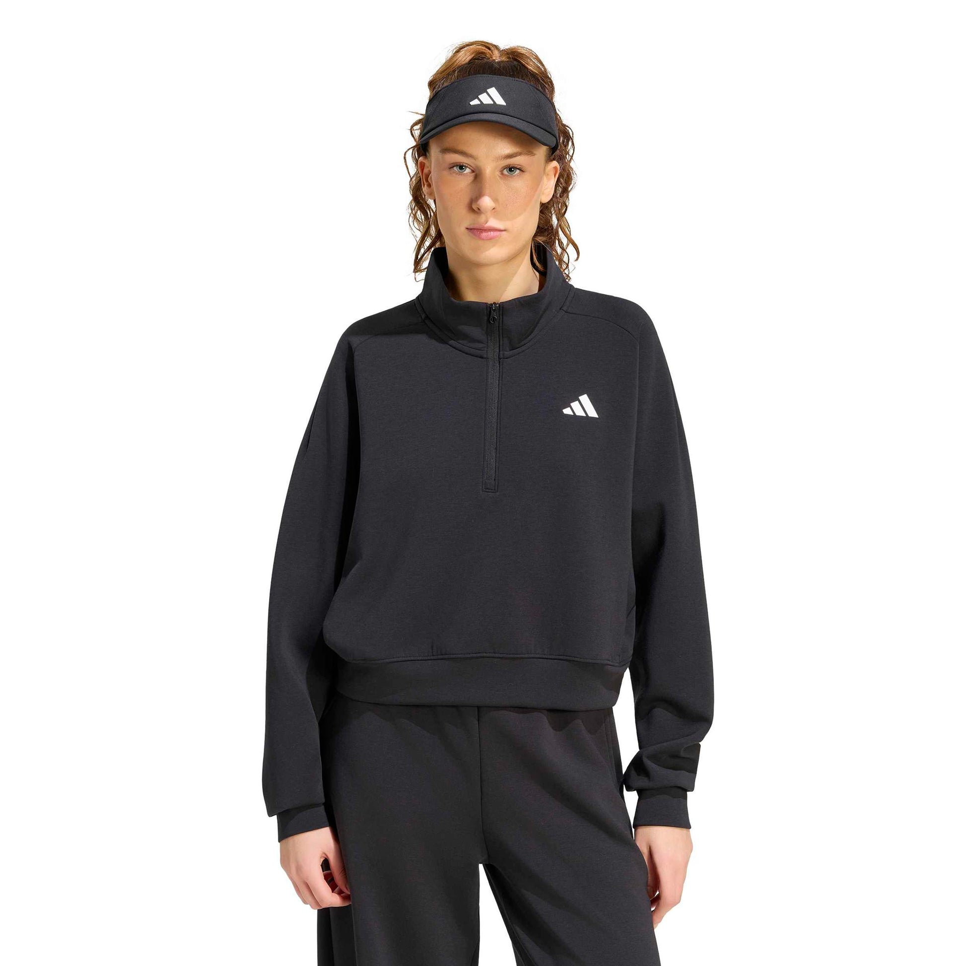 adidas Cover Up Half-Zip Sweatshirt Dames - zwart